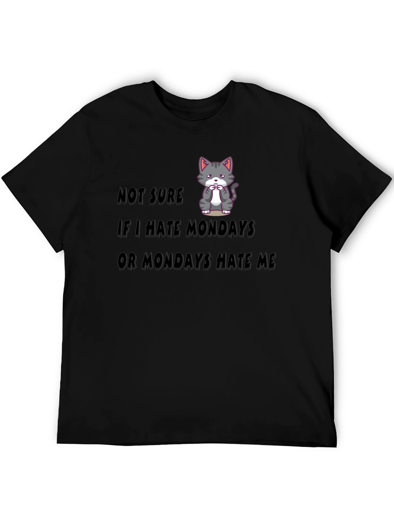 Funny Monday Hater Cat T-Shirt