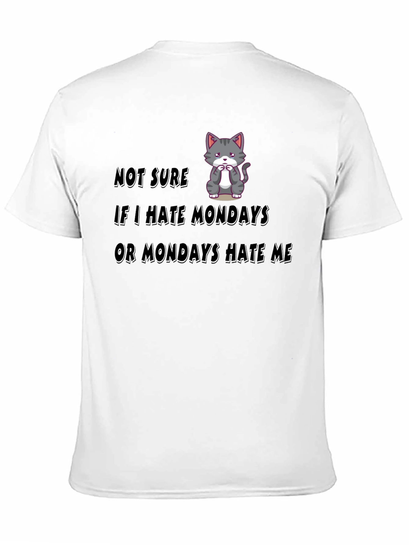 Funny Monday Hater Cat T-Shirt