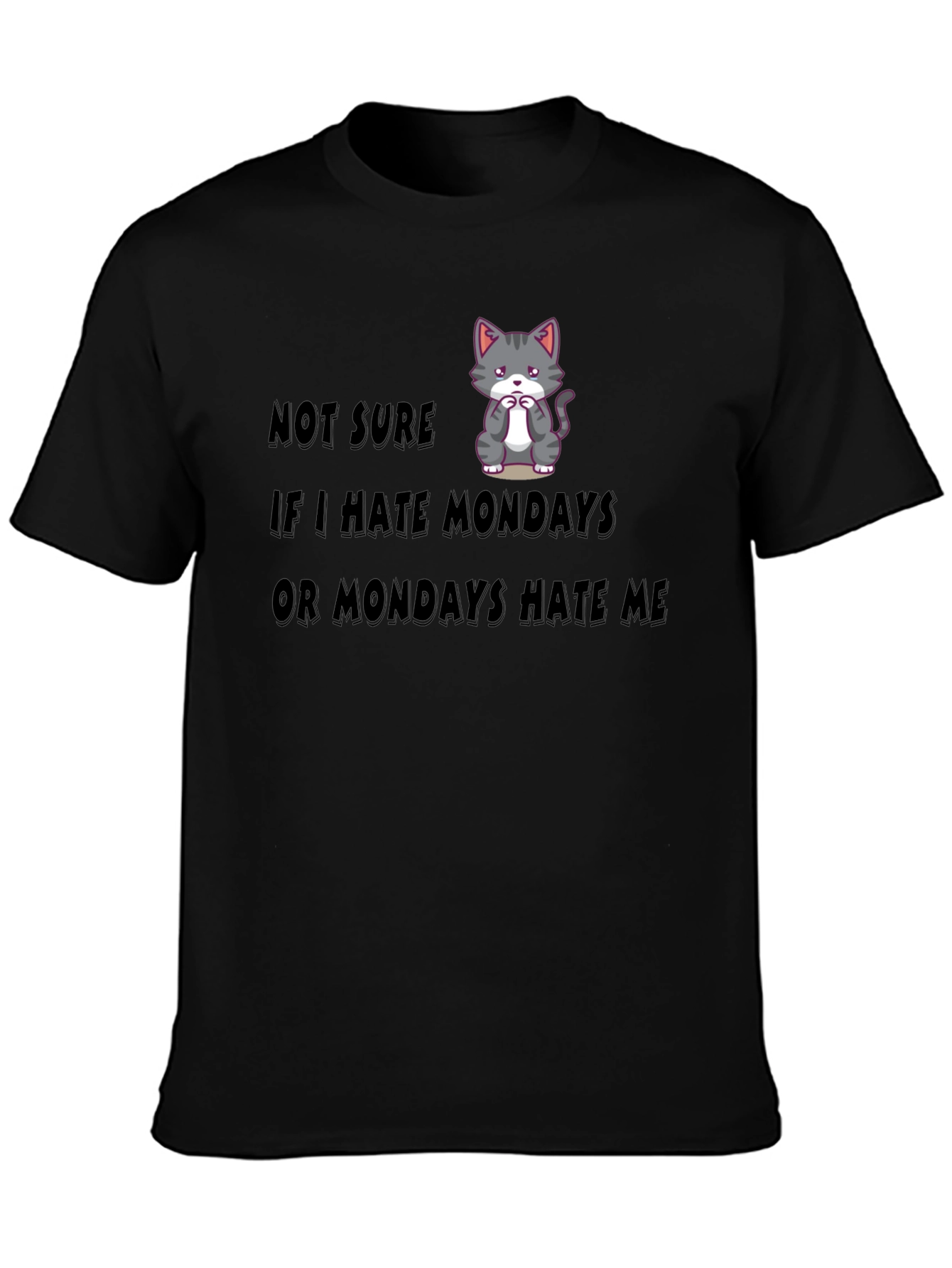 Funny Monday Hater Cat T-Shirt