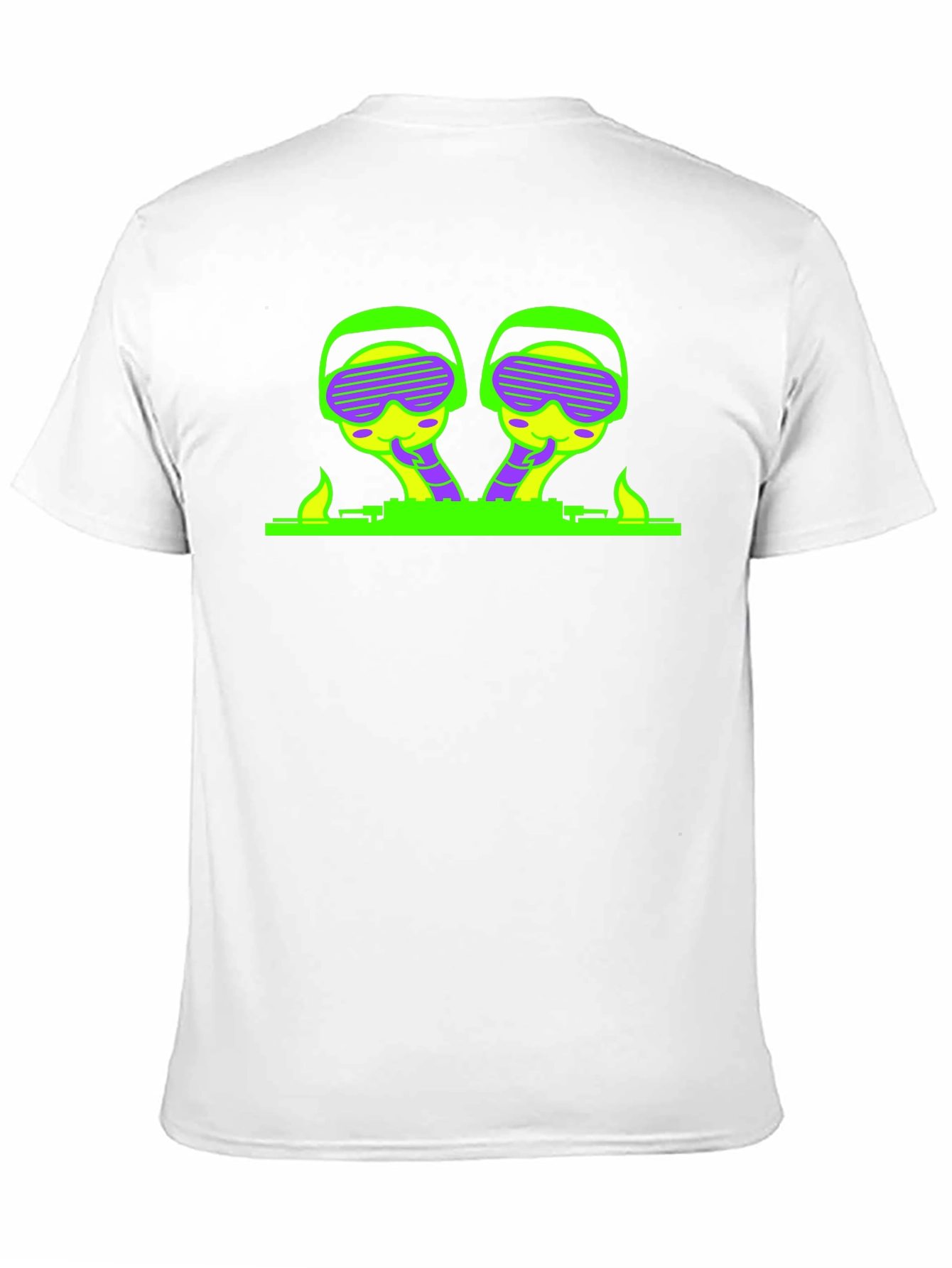 Neon Alien DJ Black T-Shirt