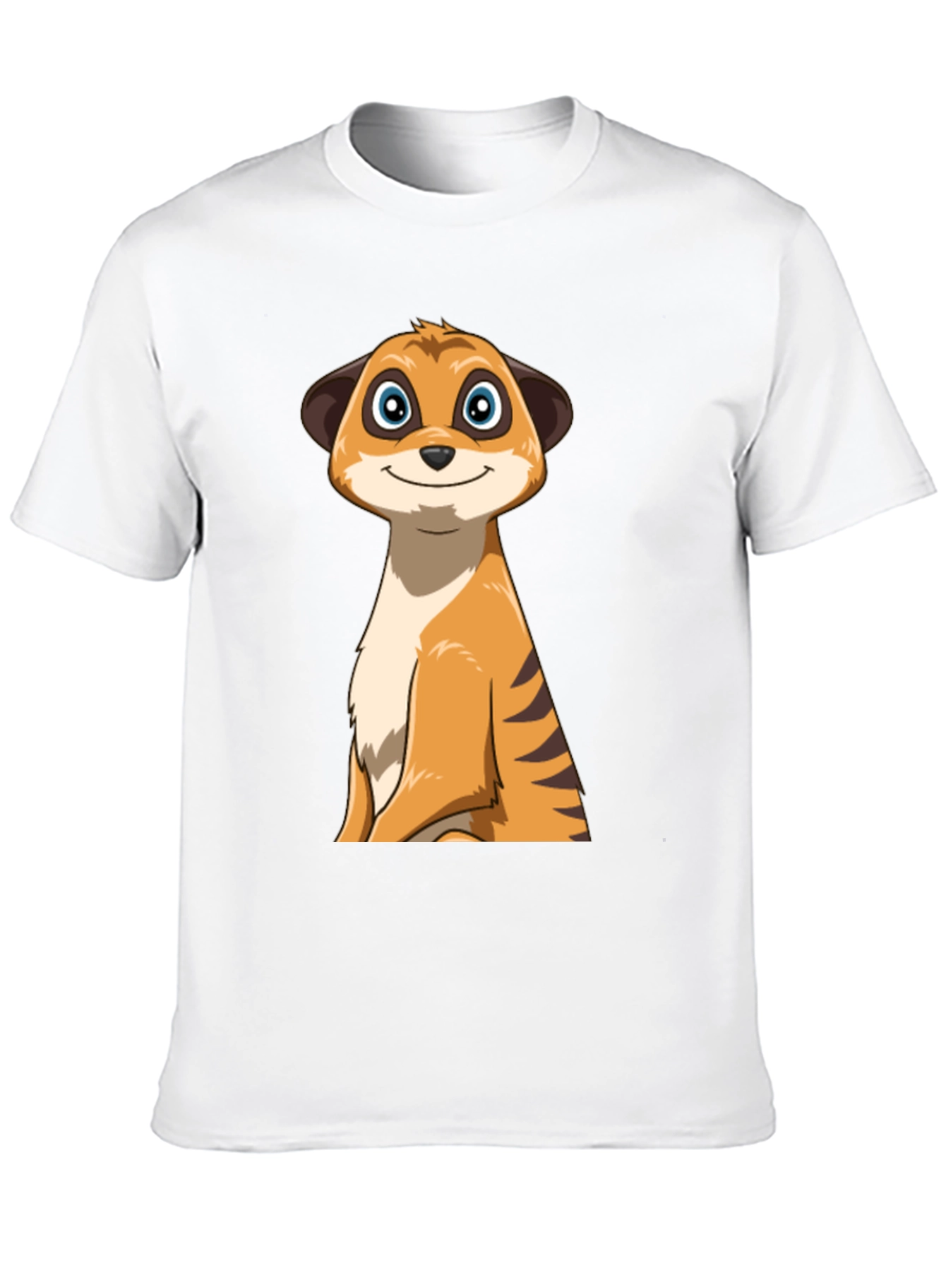 Cartoon Meerkat Graphic Tee - Black