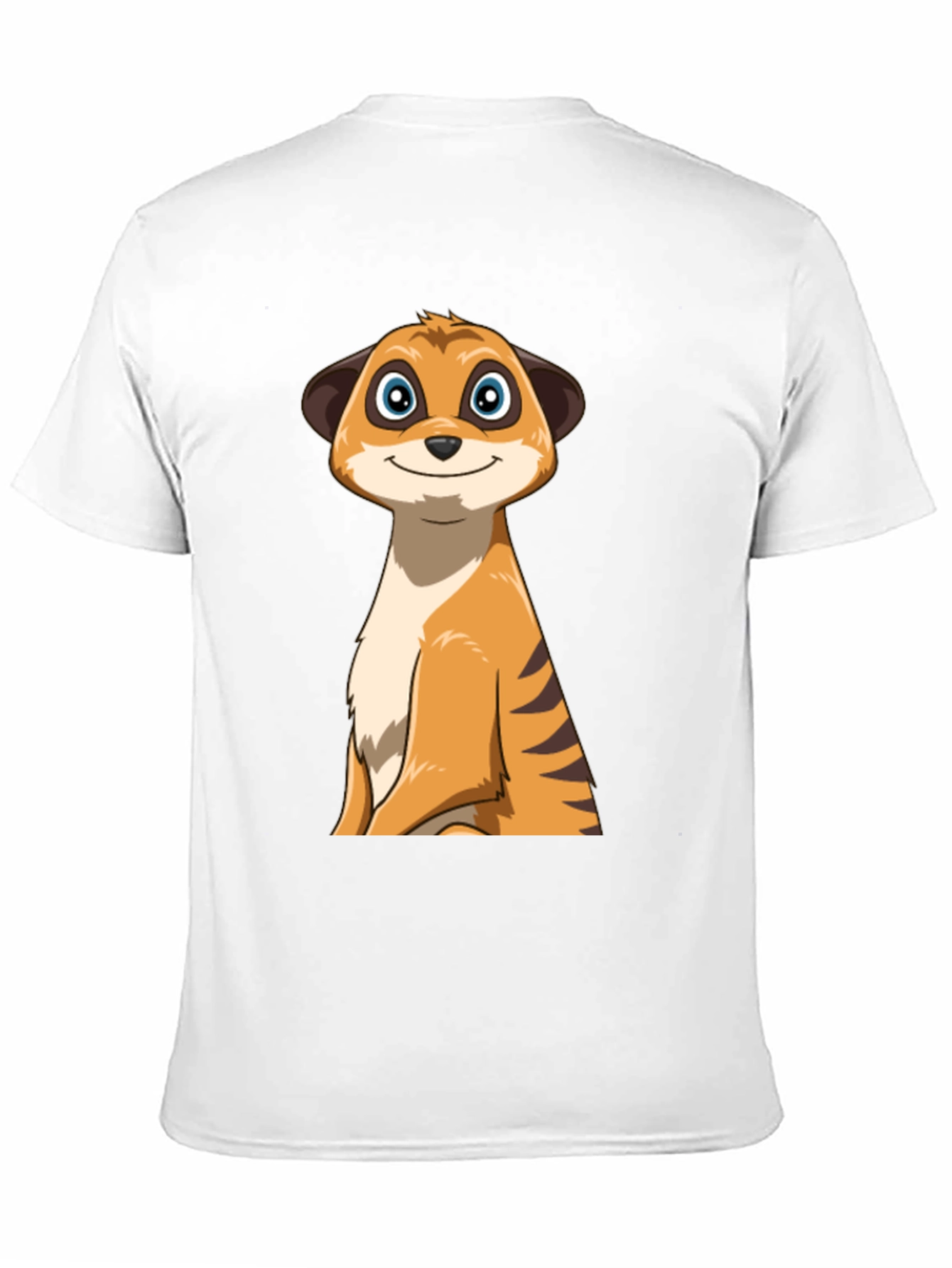 Cartoon Meerkat Graphic Tee - Black