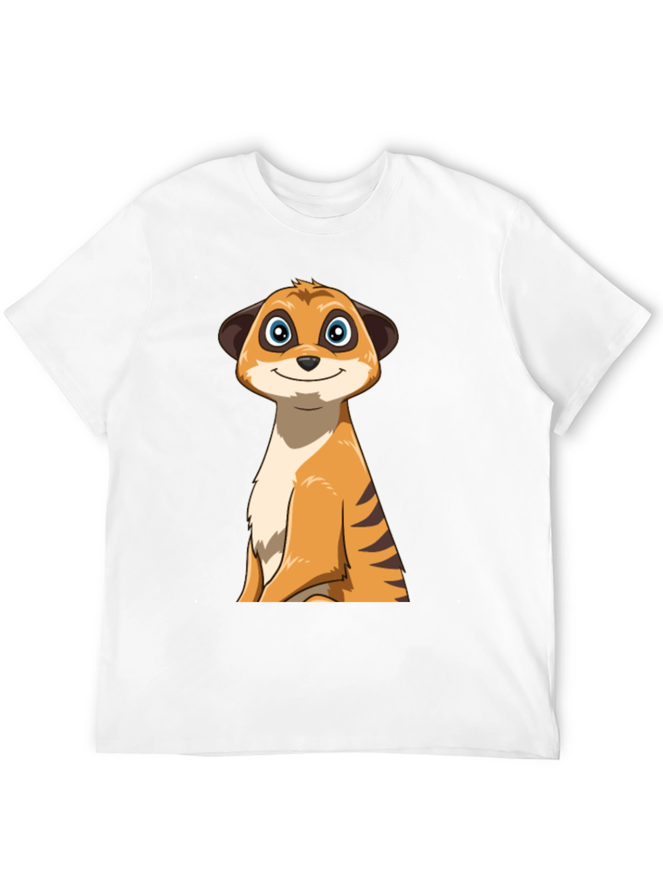 Cartoon Meerkat Graphic Tee - Black