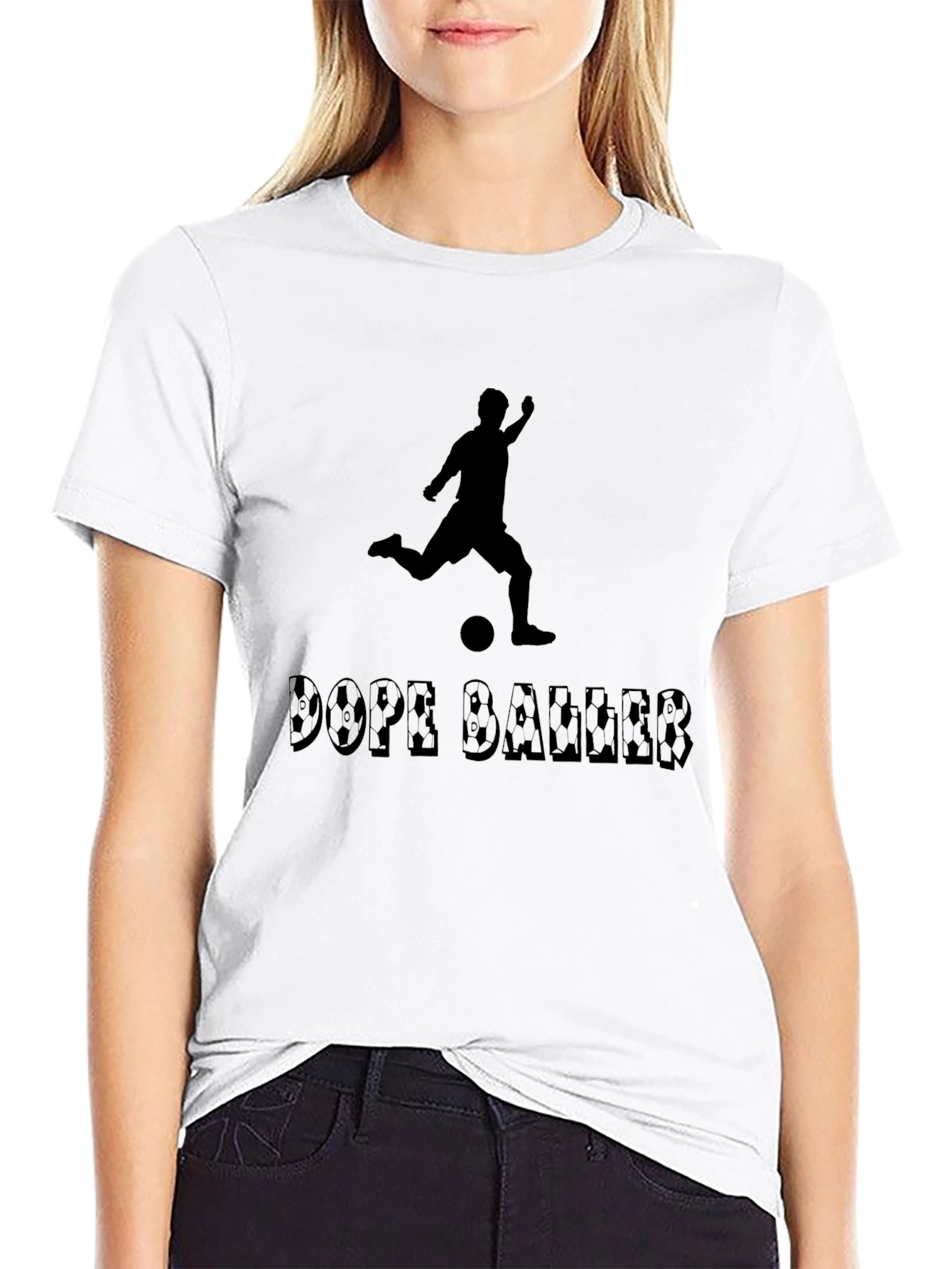 Dope Baller Black T-Shirt - Soccer Player Graphic Tee