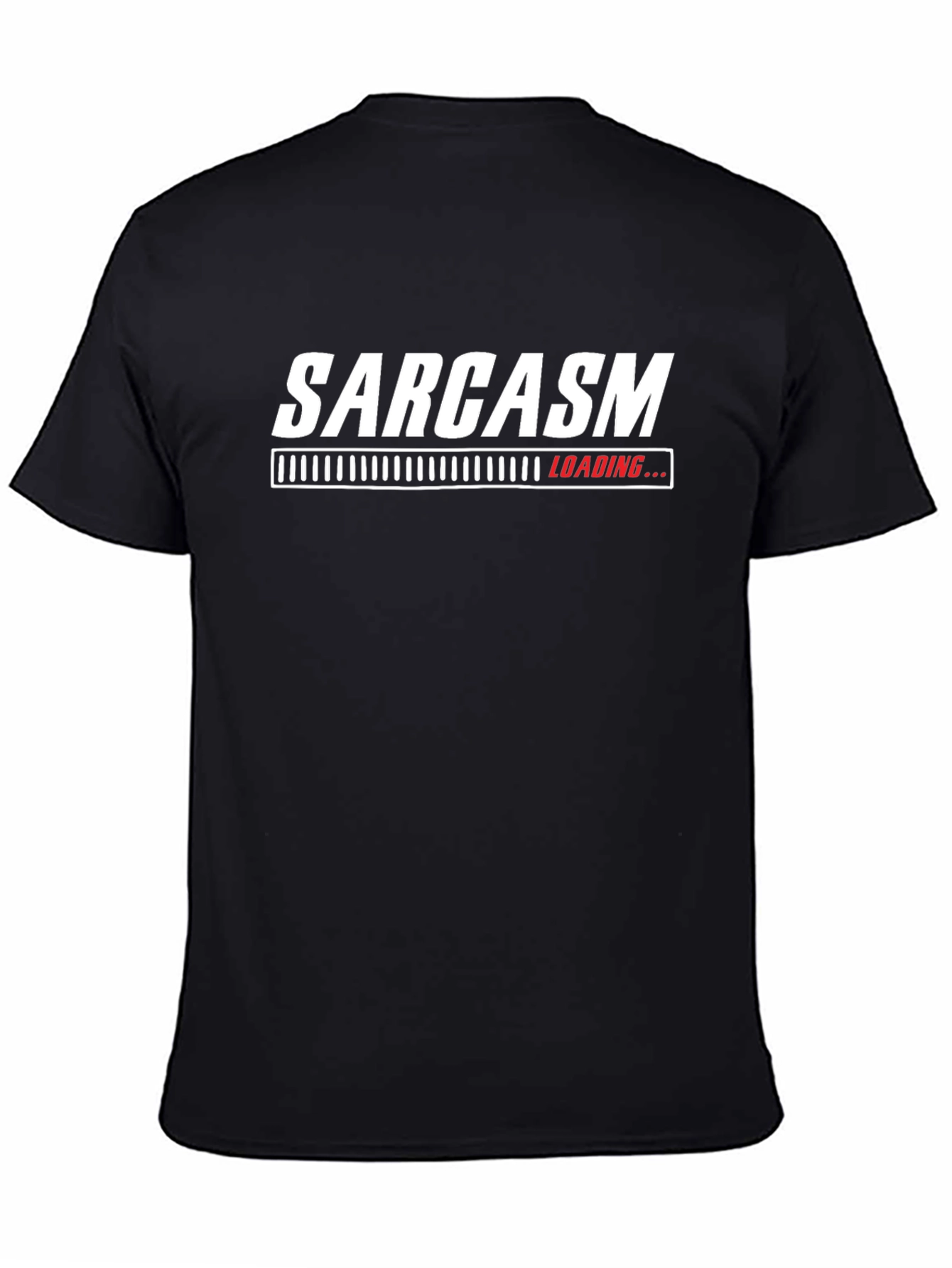 Sarcasm Loading Funny Graphic Tee - Black