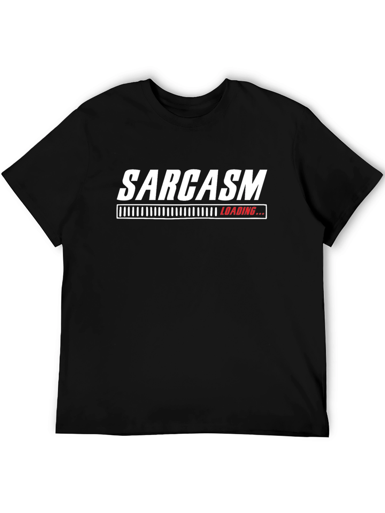 Sarcasm Loading Funny Graphic Tee - Black