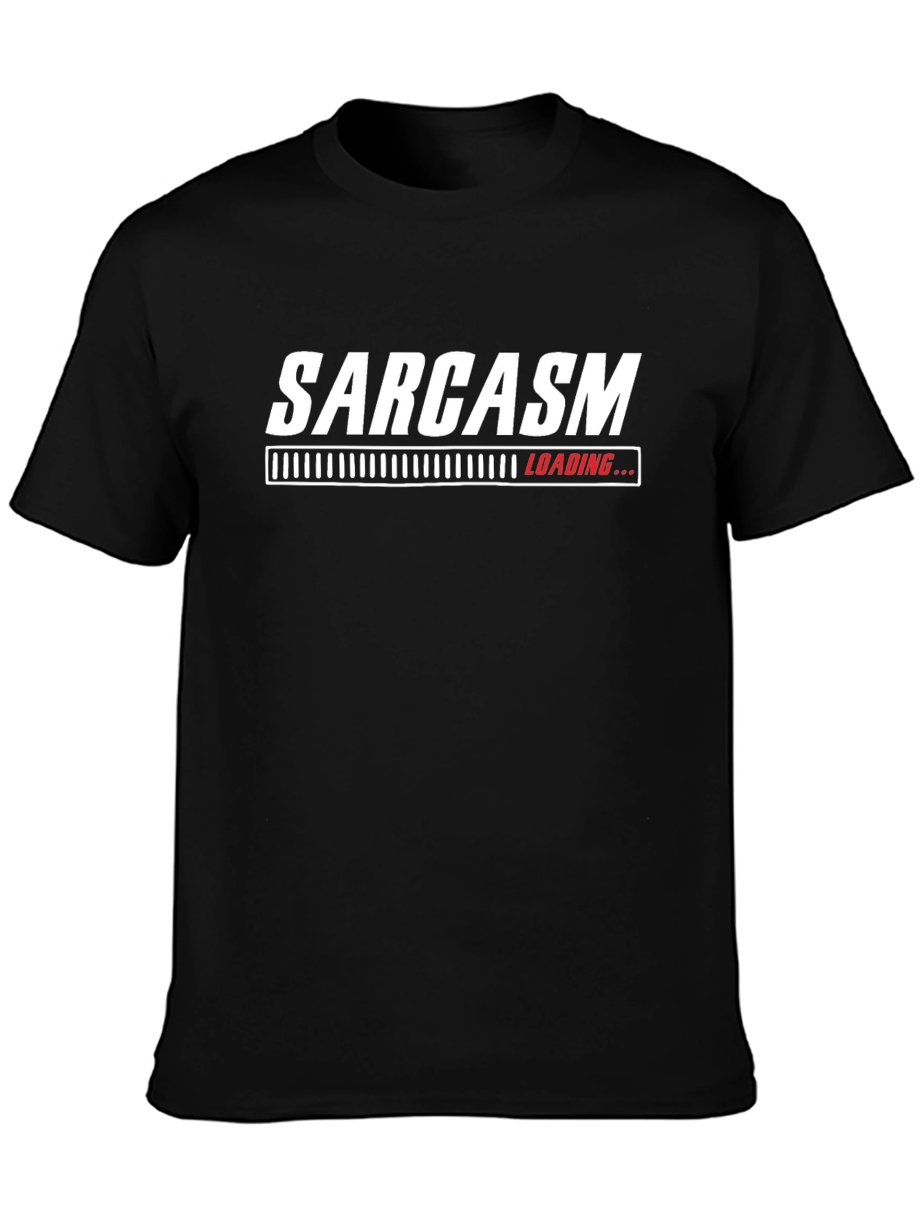 Sarcasm Loading Funny Graphic Tee - Black