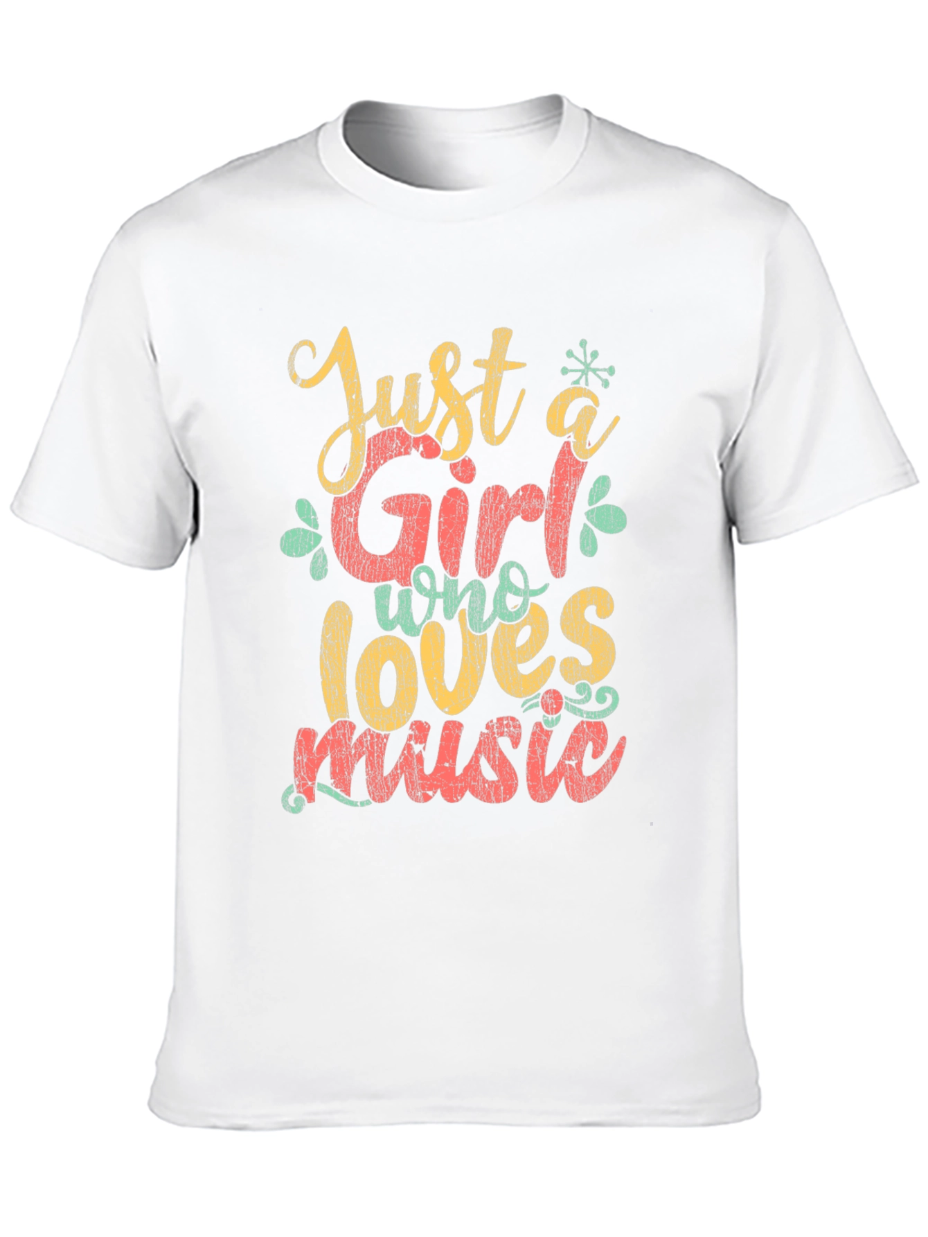 Just a Girl Who Loves Music Graphic T-Shirt