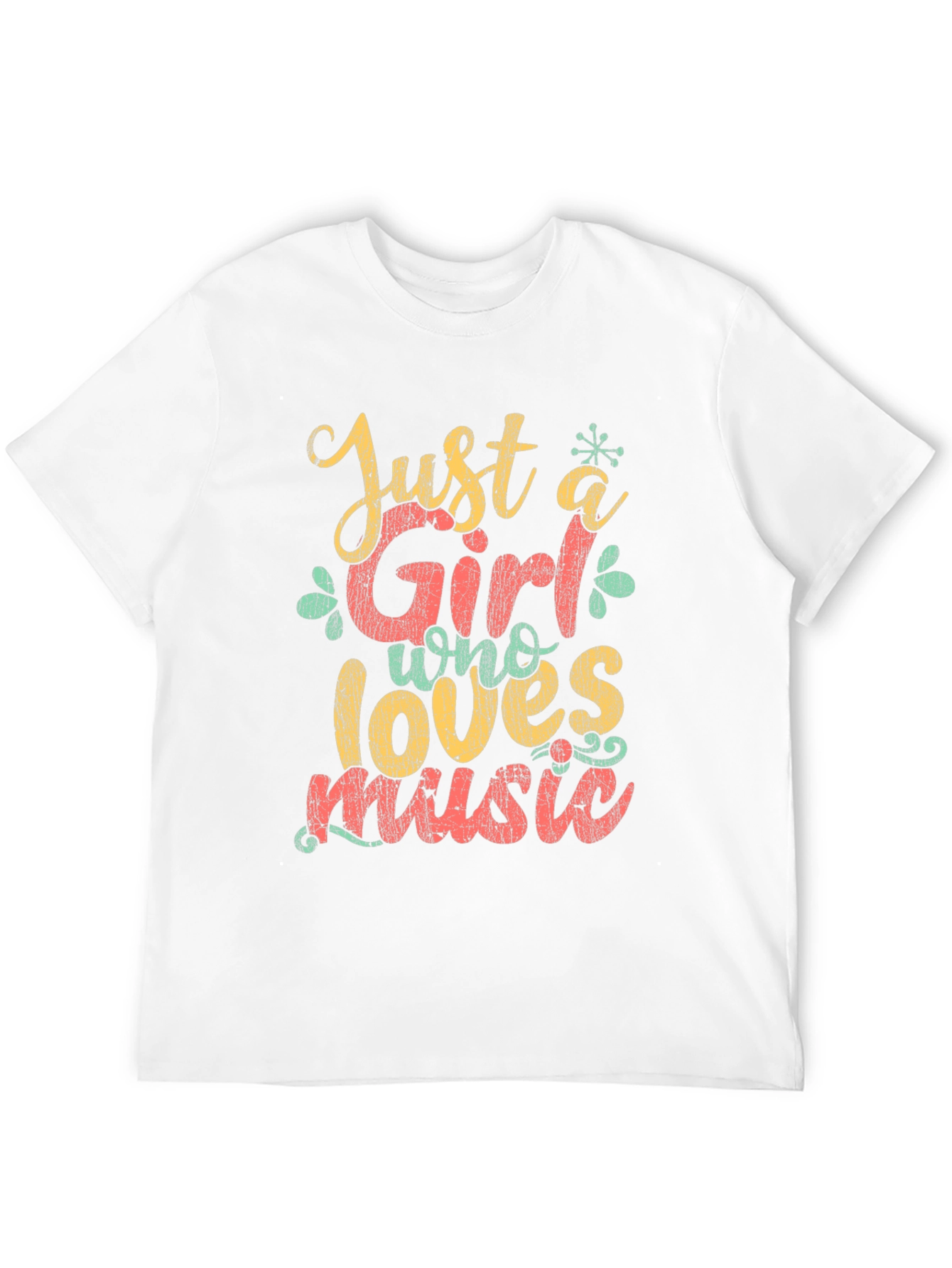 Just a Girl Who Loves Music Graphic T-Shirt