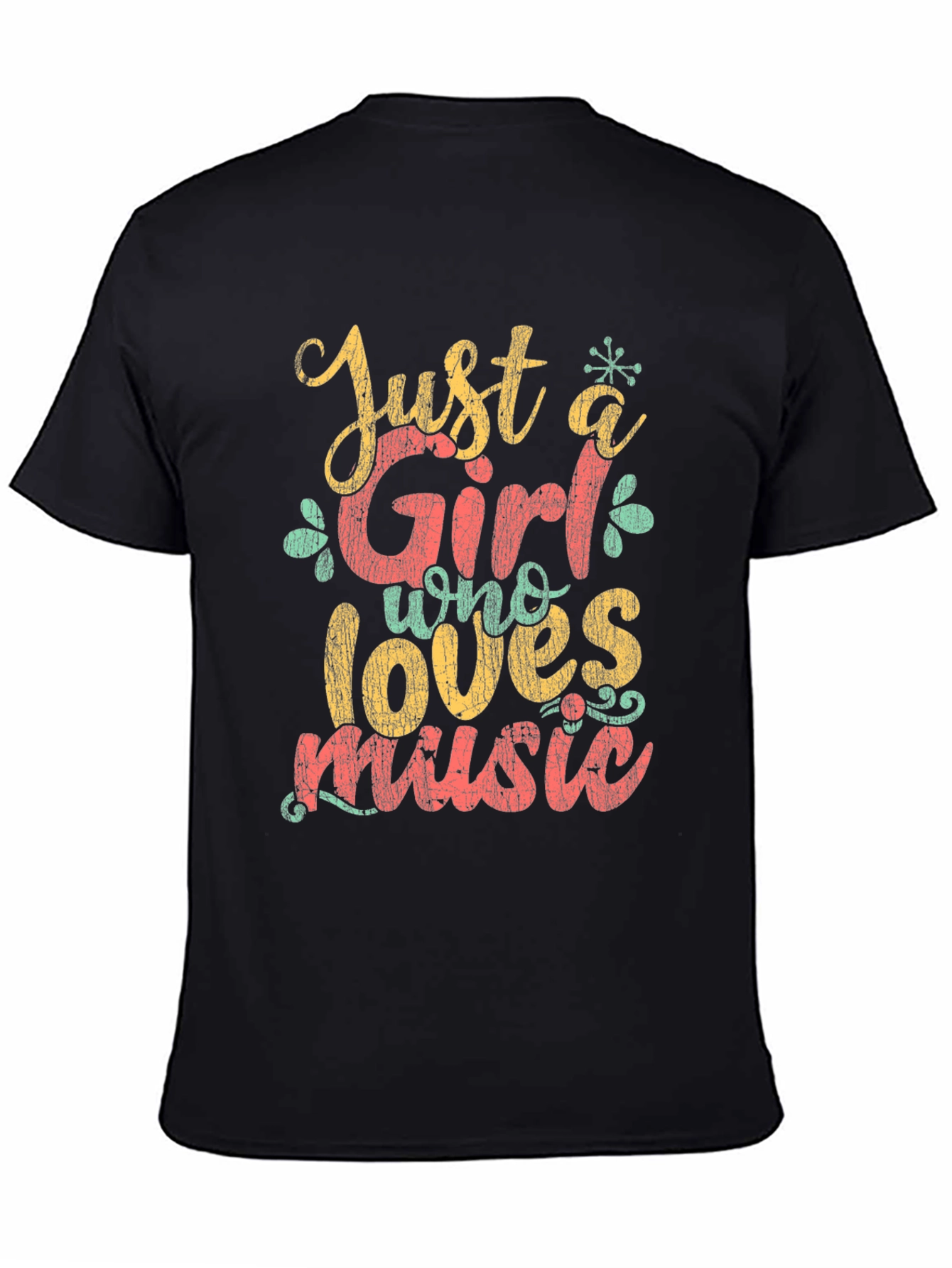 Just a Girl Who Loves Music Graphic T-Shirt