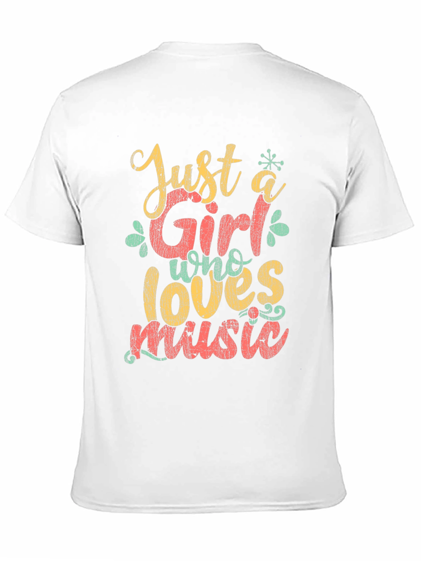Just a Girl Who Loves Music Graphic T-Shirt