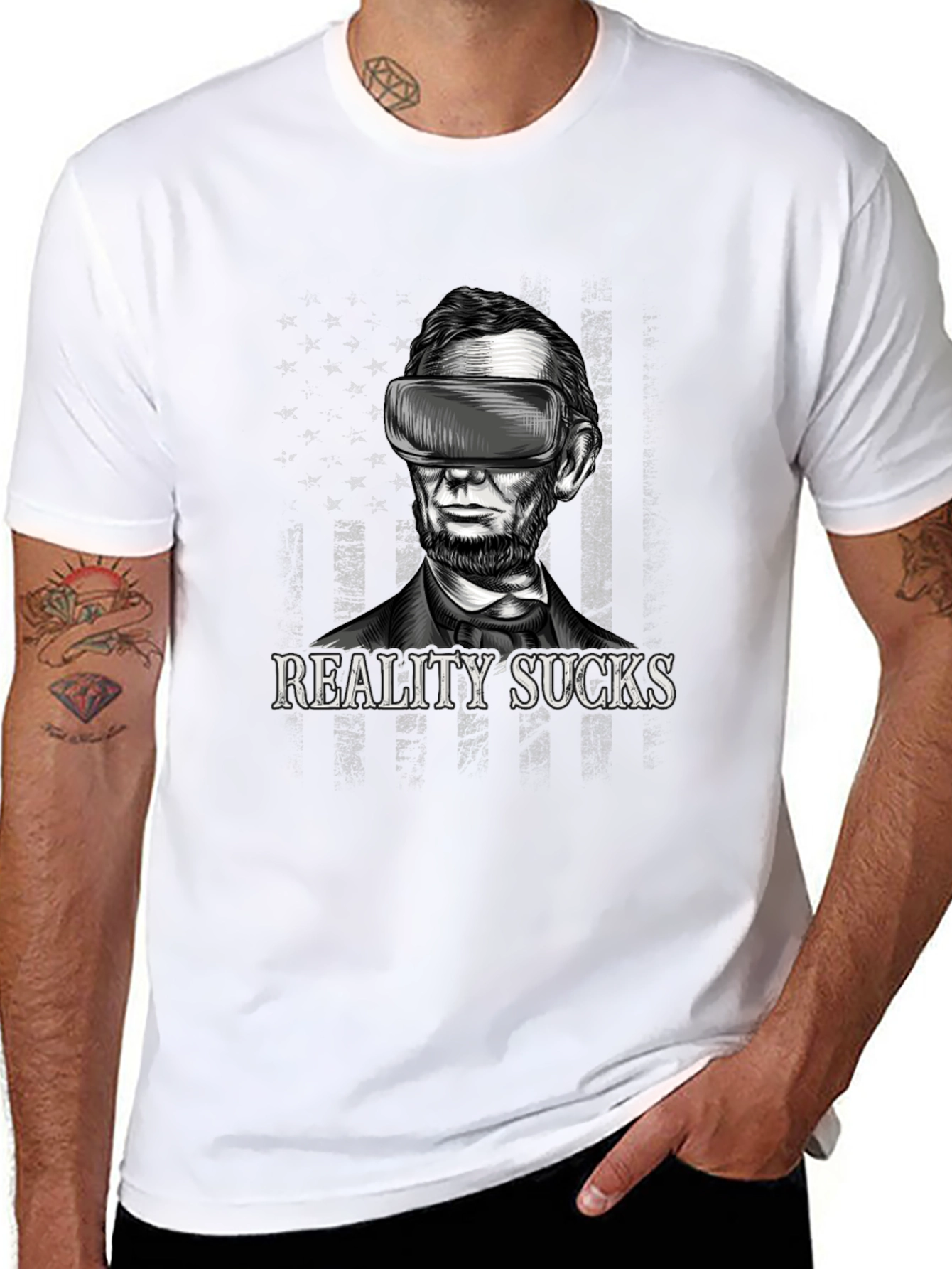 Reality Sucks Lincoln VR T-Shirt