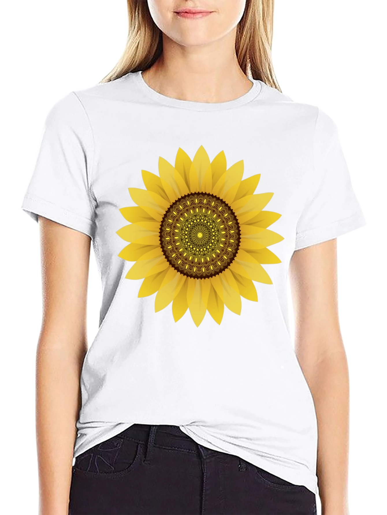 Sunflower Graphic Black T-Shirt