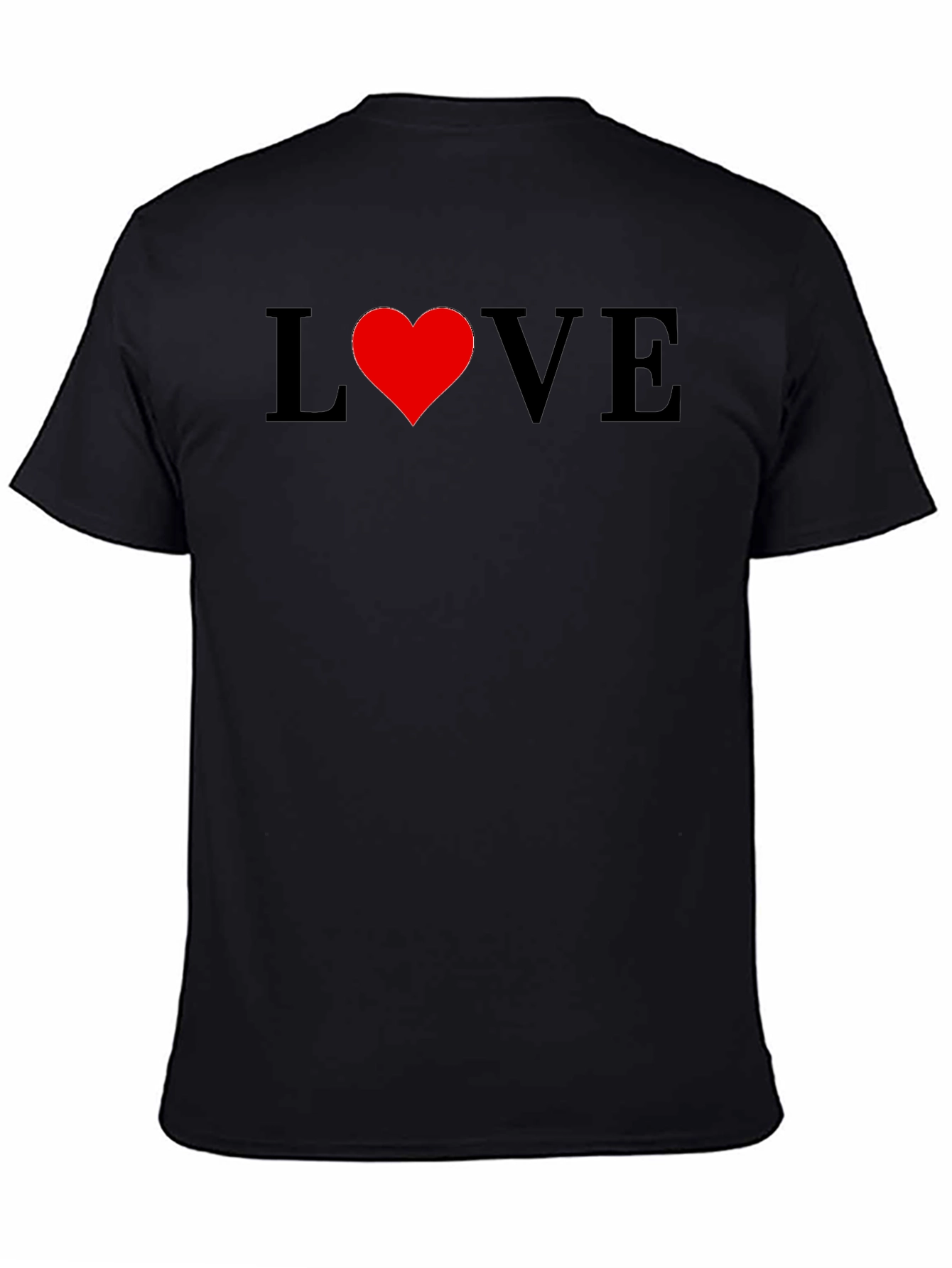 Love Heart Graphic Tee - Stylish Black T-Shirt