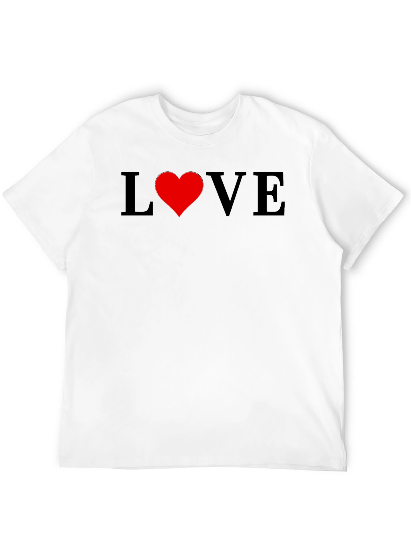 Love Heart Graphic Tee - Stylish Black T-Shirt