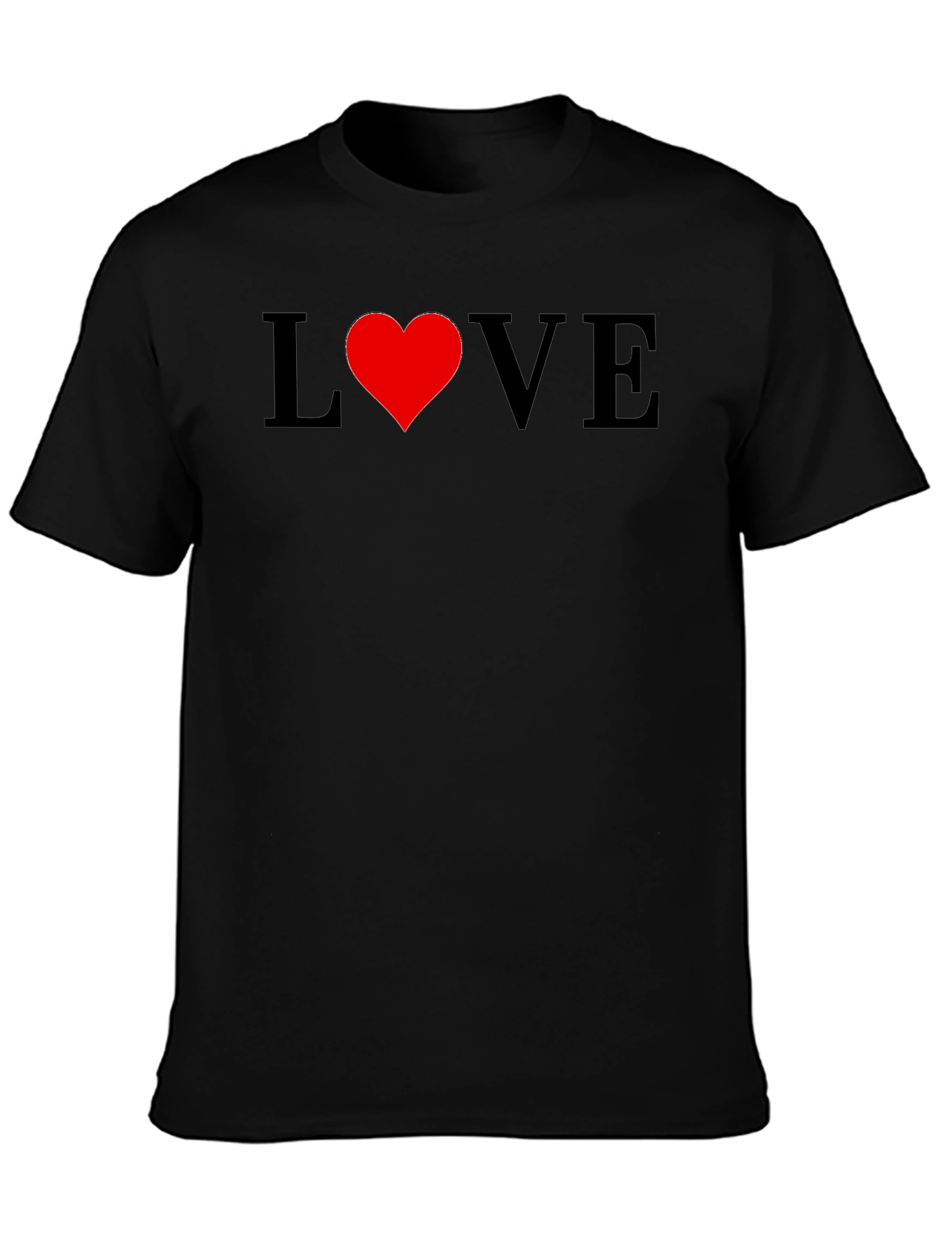 Love Heart Graphic Tee - Stylish Black T-Shirt