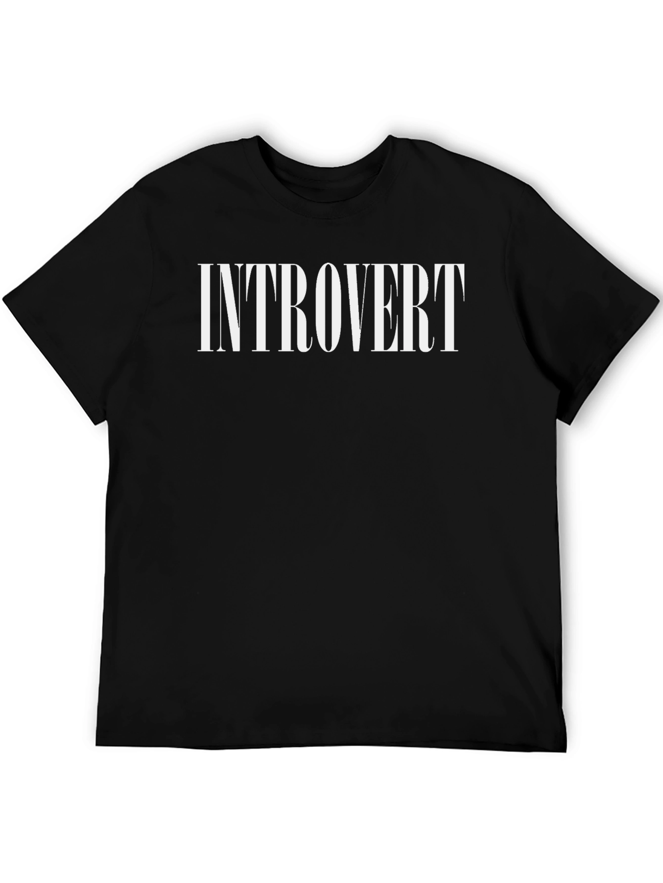 Introvert Graphic Tee - Black Cotton Comfort