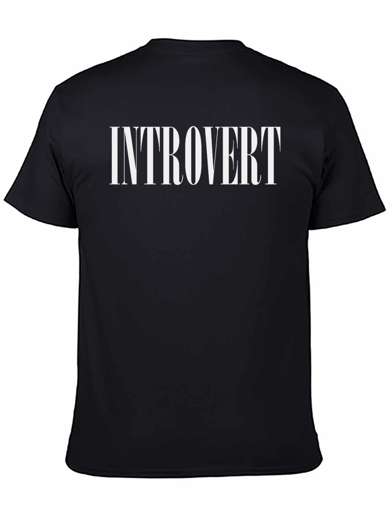 Introvert Graphic Tee - Black Cotton Comfort