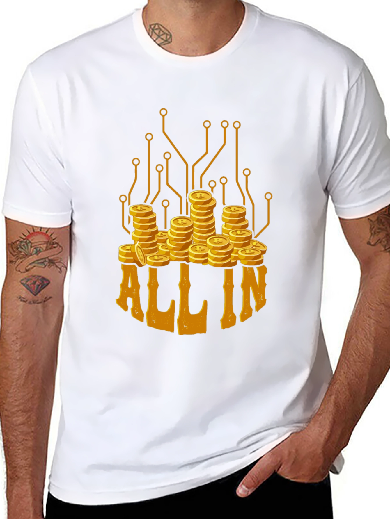 All In Crypto Tee - Bitcoin Trader T-Shirt