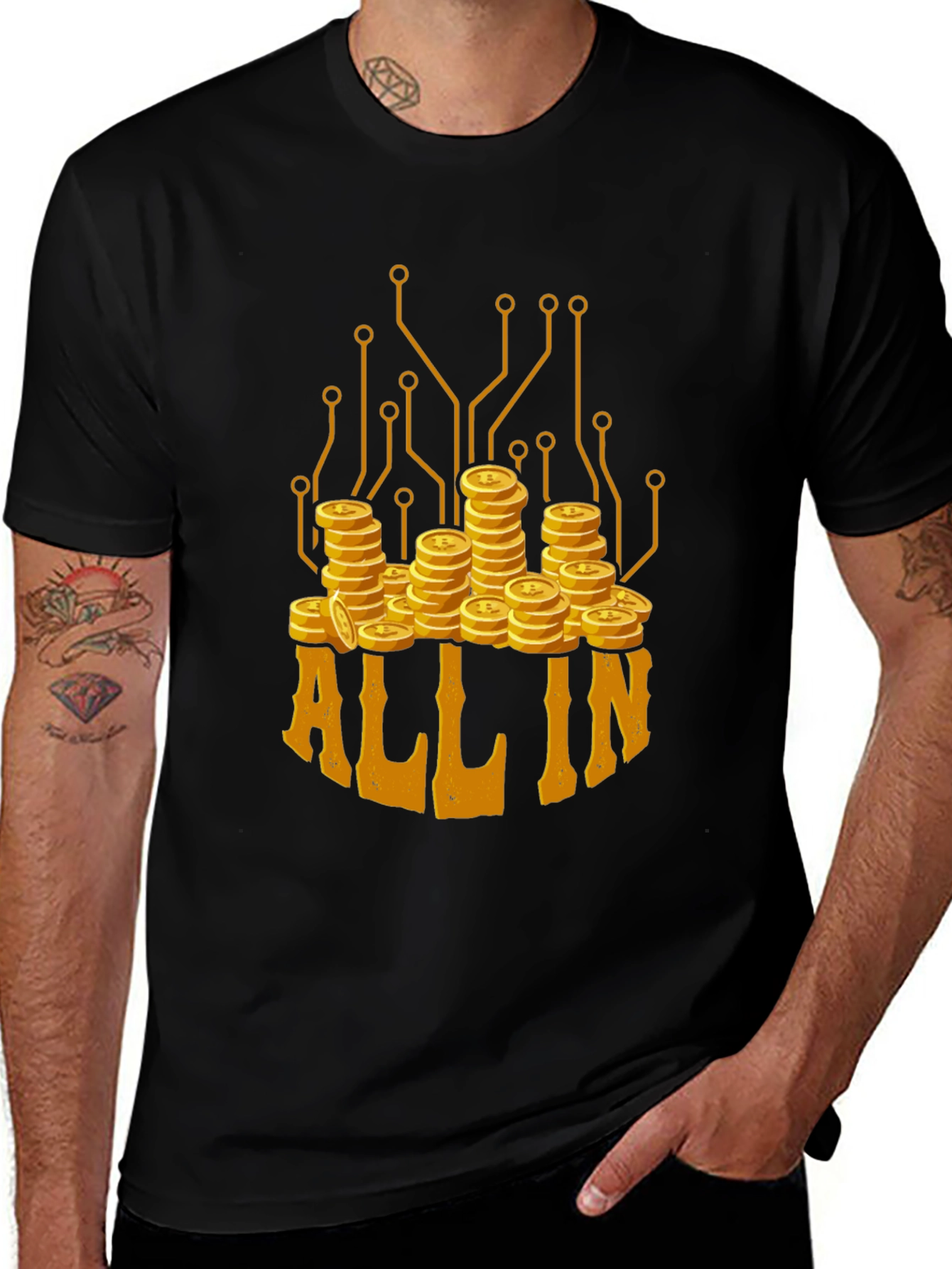 All In Crypto Tee - Bitcoin Trader T-Shirt