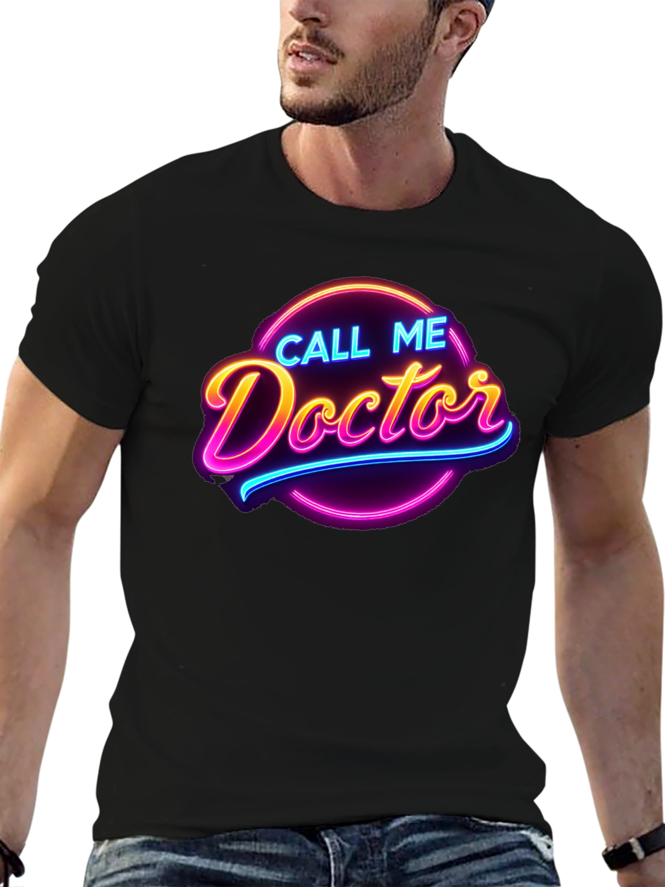 Call Me Doctor Neon Graphic Tee