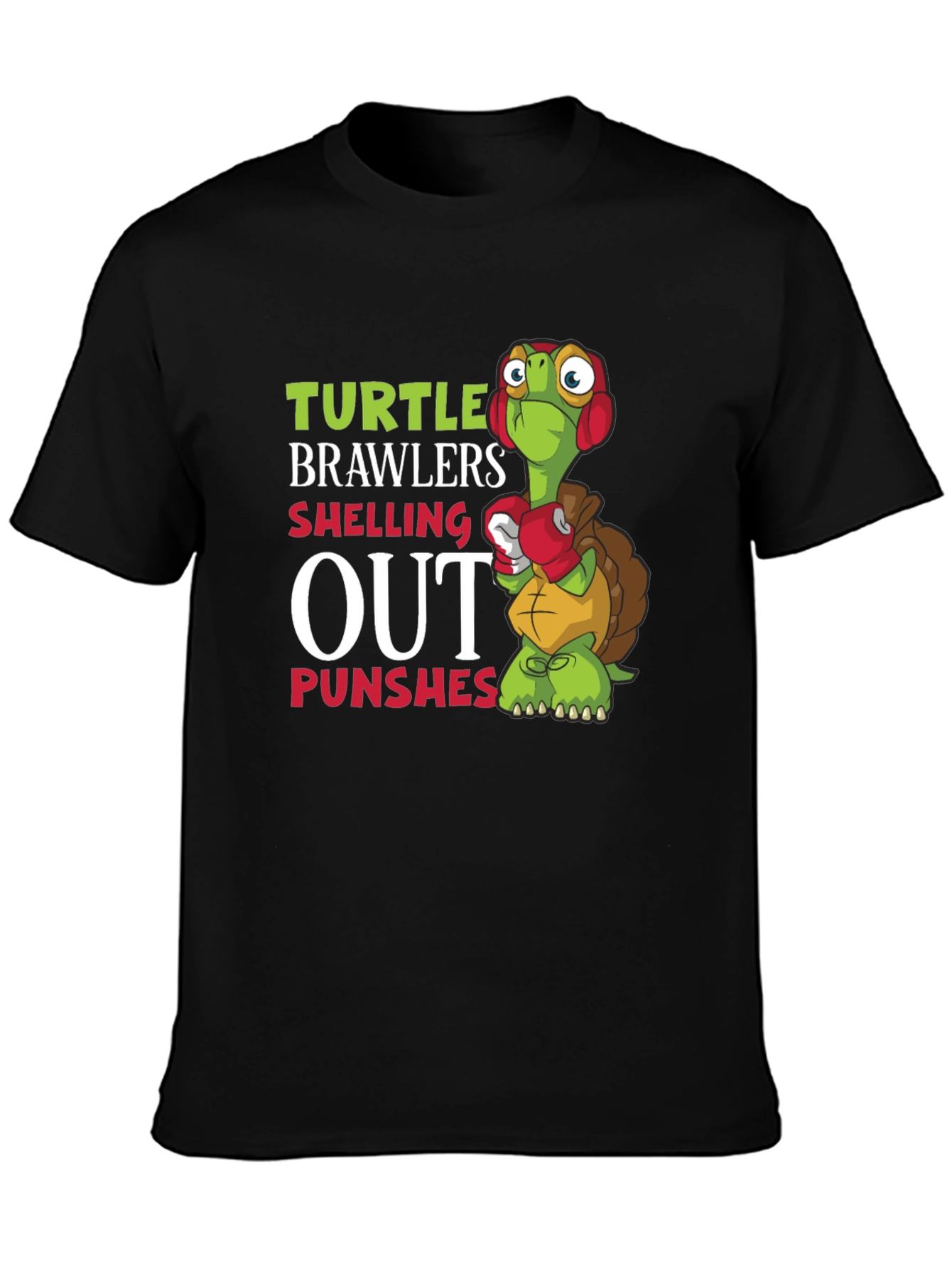 Turtle Brawlers T-Shirt: Shelling Out Punches Graphic Tee