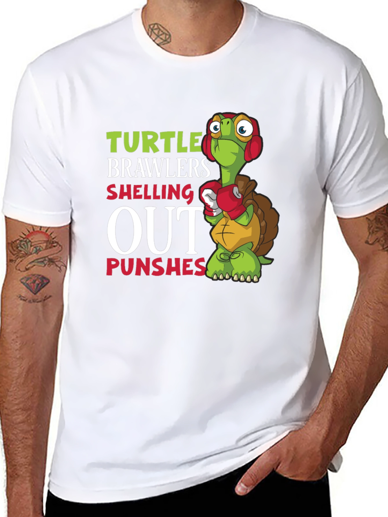 Turtle Brawlers T-Shirt: Shelling Out Punches Graphic Tee