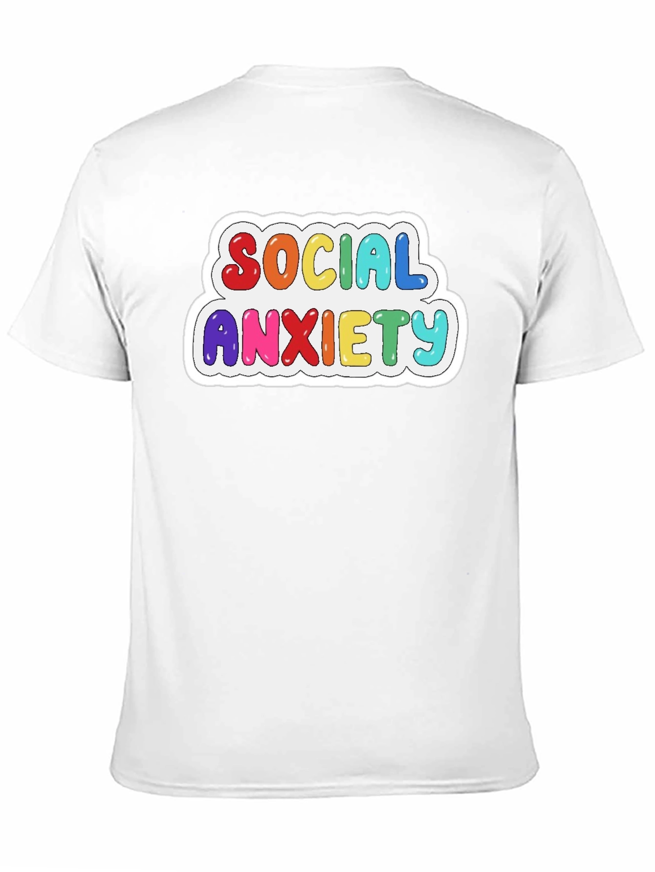 Social Anxiety Rainbow Graphic T-Shirt
