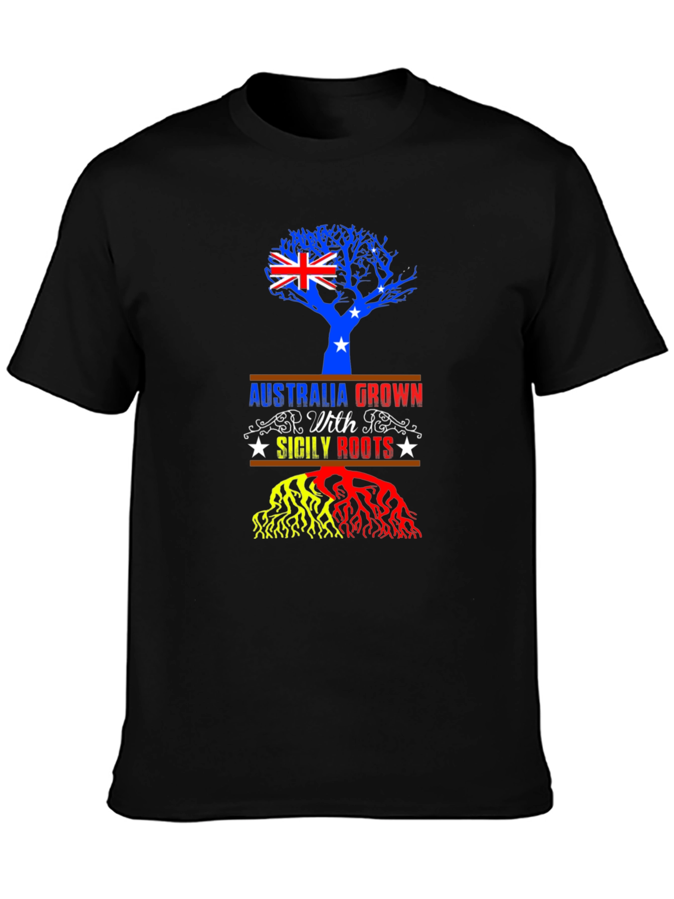 Australia Sicily Roots Graphic T-Shirt