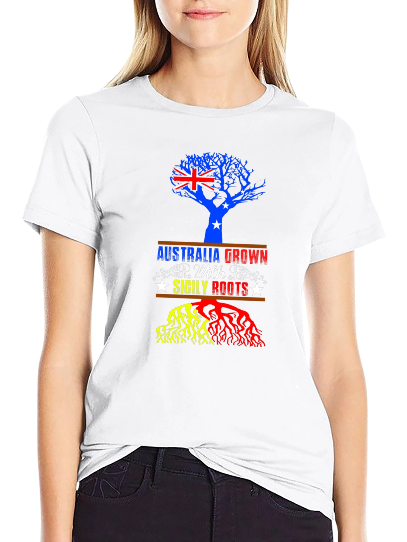 Australia Sicily Roots Graphic T-Shirt