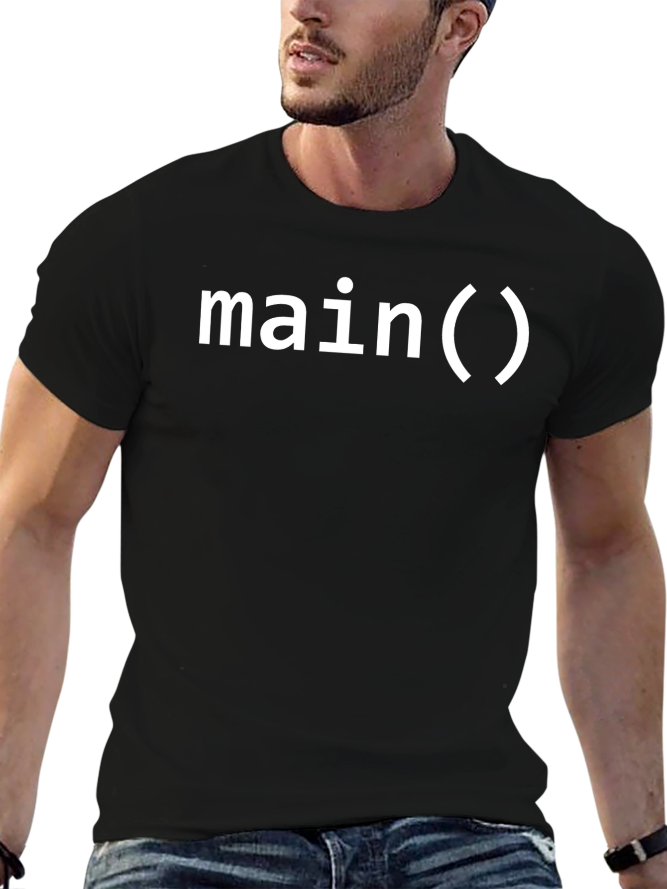Main() Programmer T-Shirt - Black