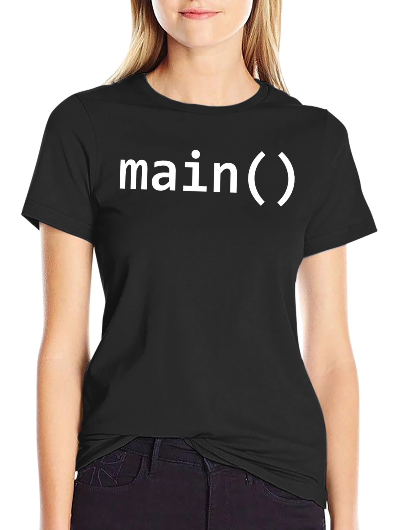 Main() Programmer T-Shirt - Black