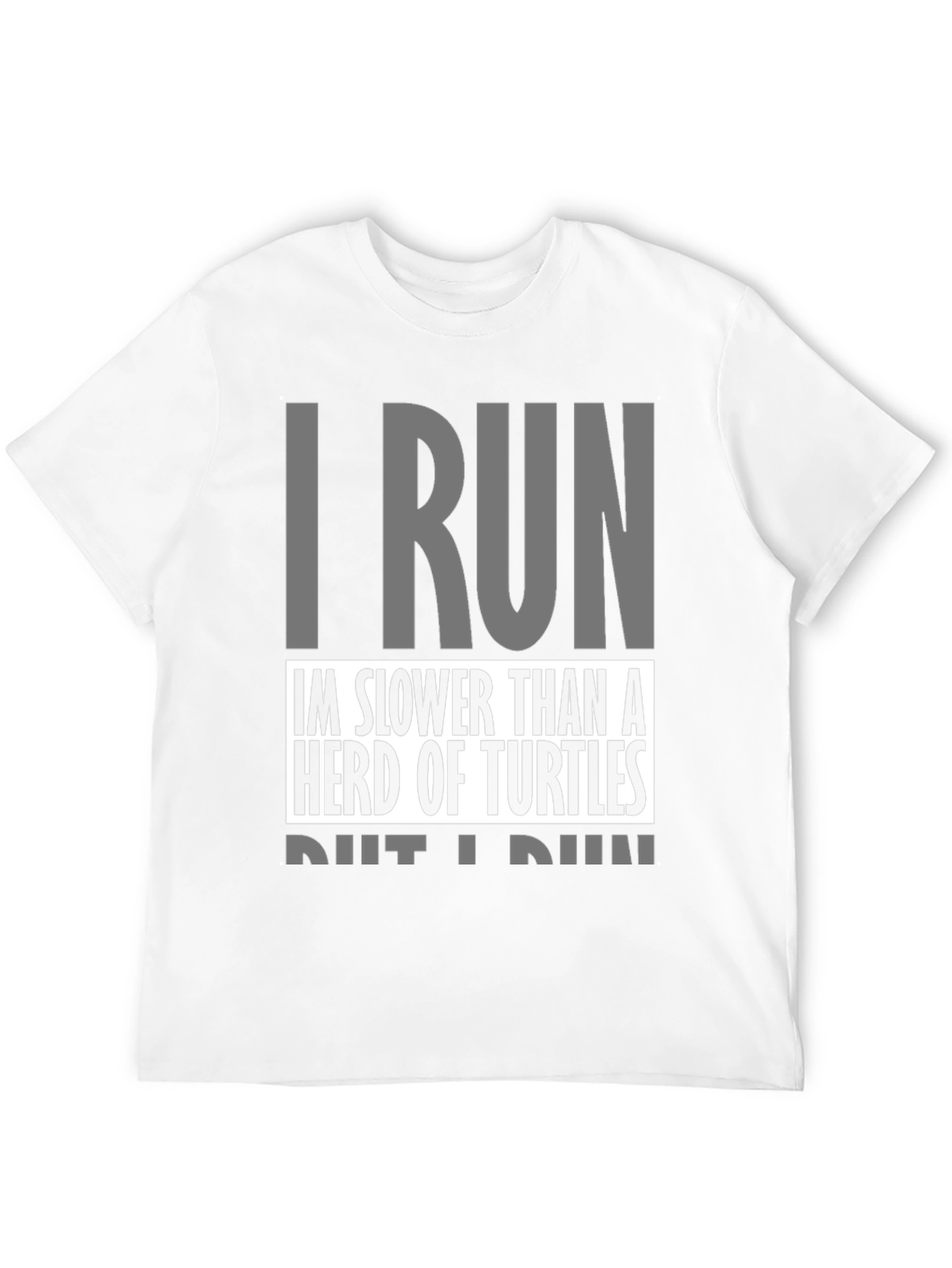 I Run Slower Than Turtles Black Graphic Tee