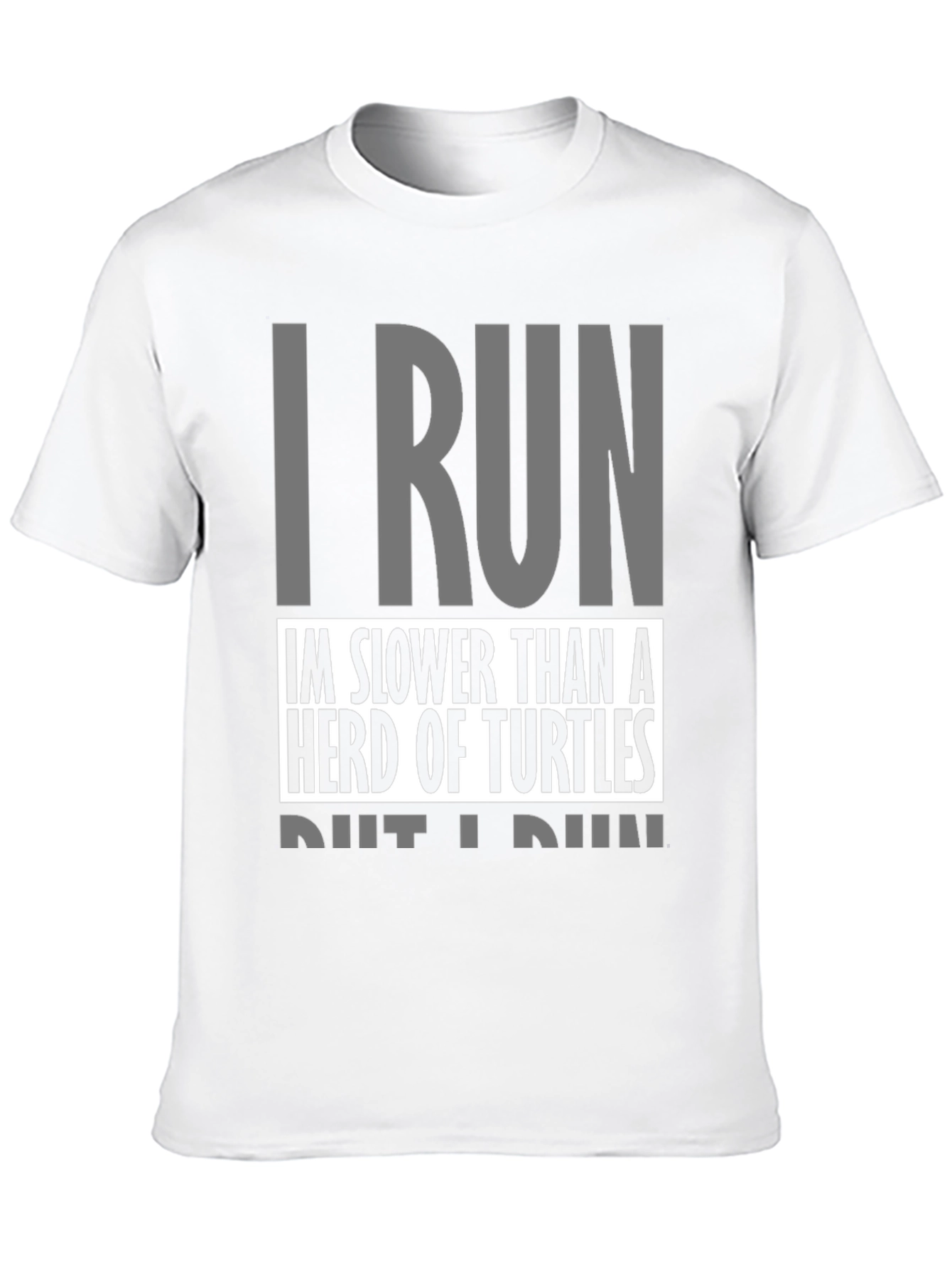 I Run Slower Than Turtles Black Graphic Tee