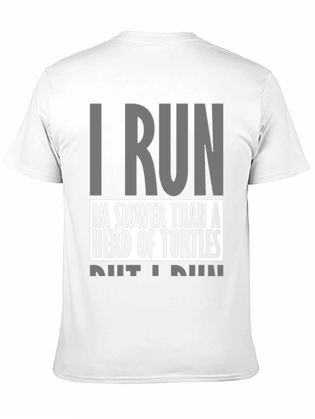 I Run Slower Than Turtles Black Graphic Tee