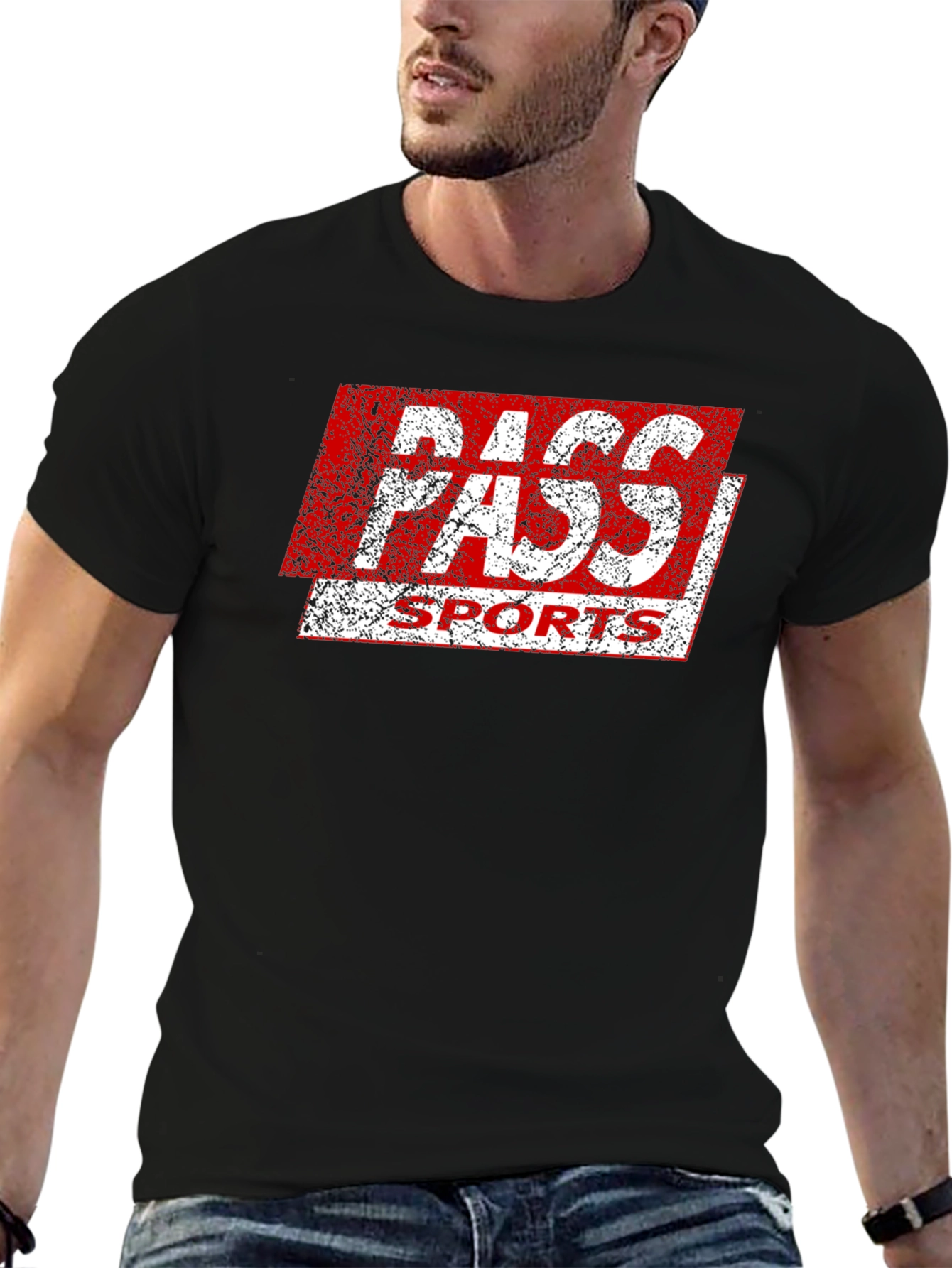 Pass Sports Graphic T-Shirt - Retro Style
