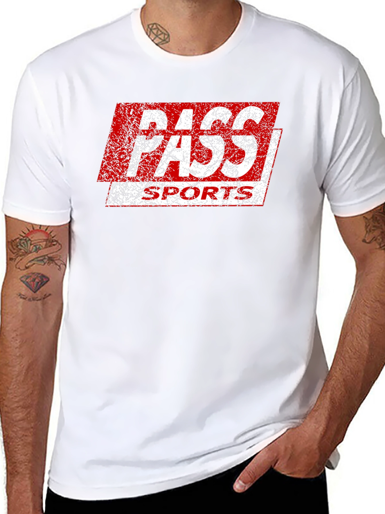 Pass Sports Graphic T-Shirt - Retro Style