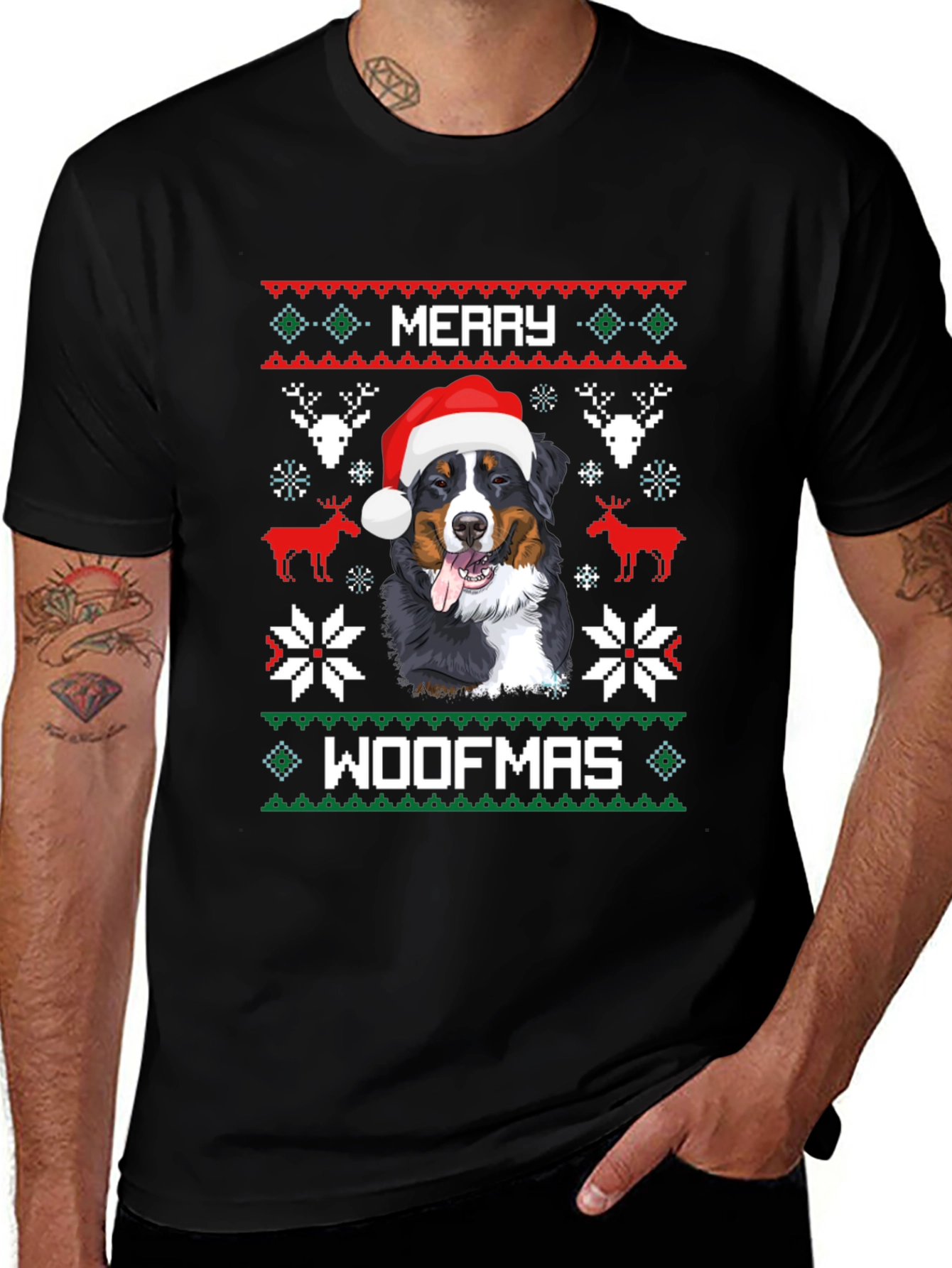 Merry Woofmas Dog Christmas T-Shirt