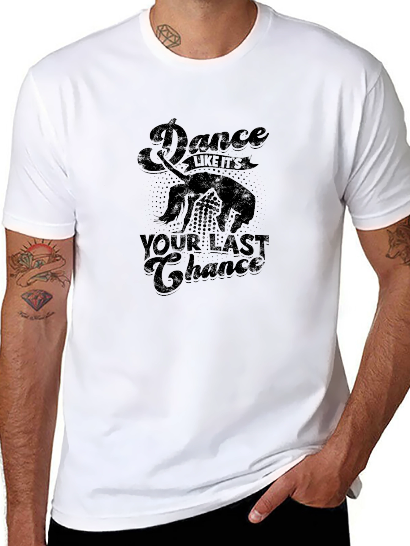 Dance Like Its Your Last Chance Mens Black T-Shirt