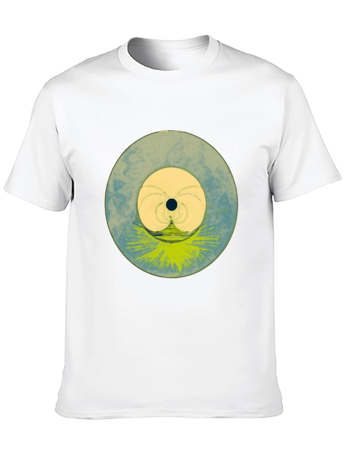Abstract Circle Graphic Black T-Shirt