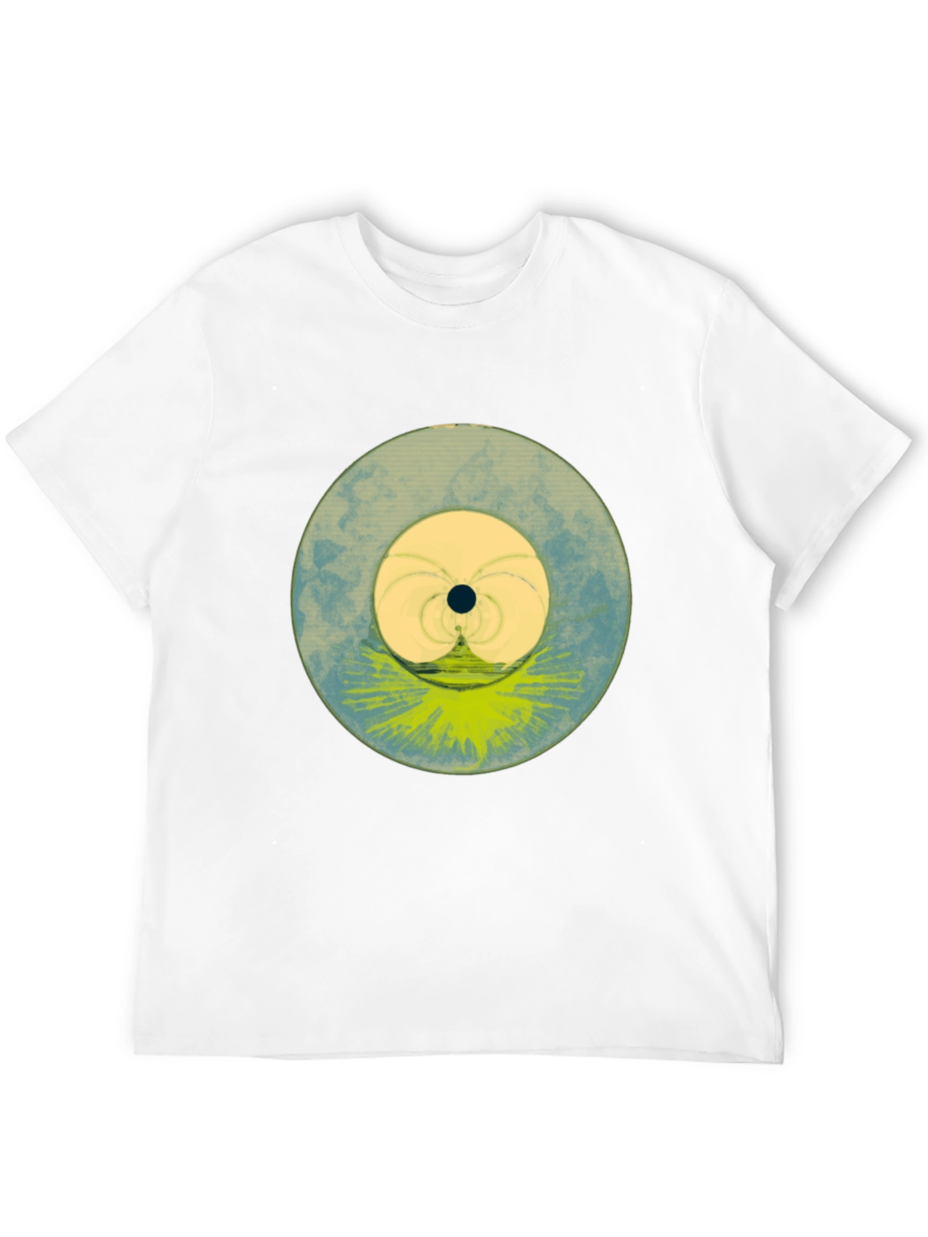 Abstract Circle Graphic Black T-Shirt