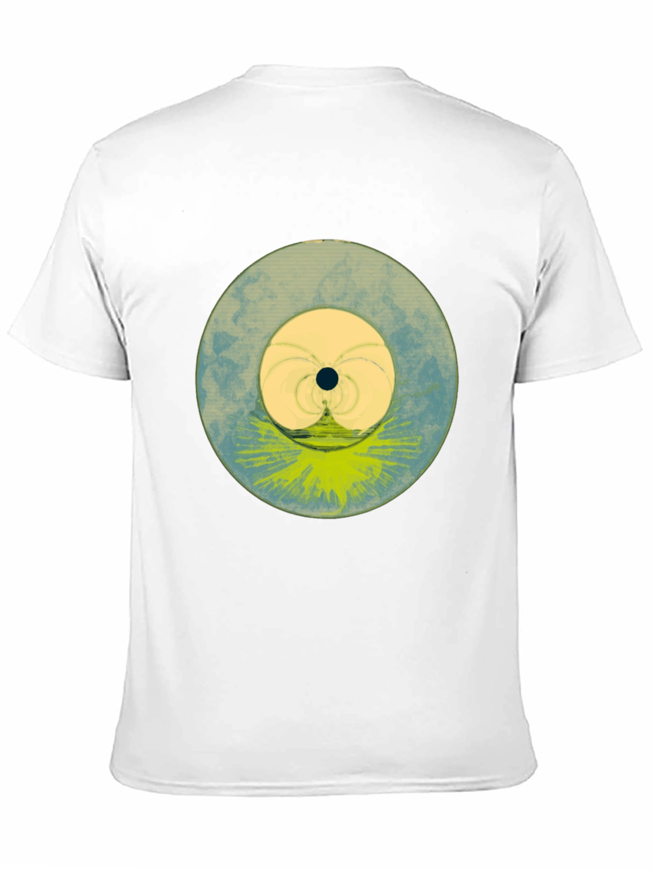 Abstract Circle Graphic Black T-Shirt