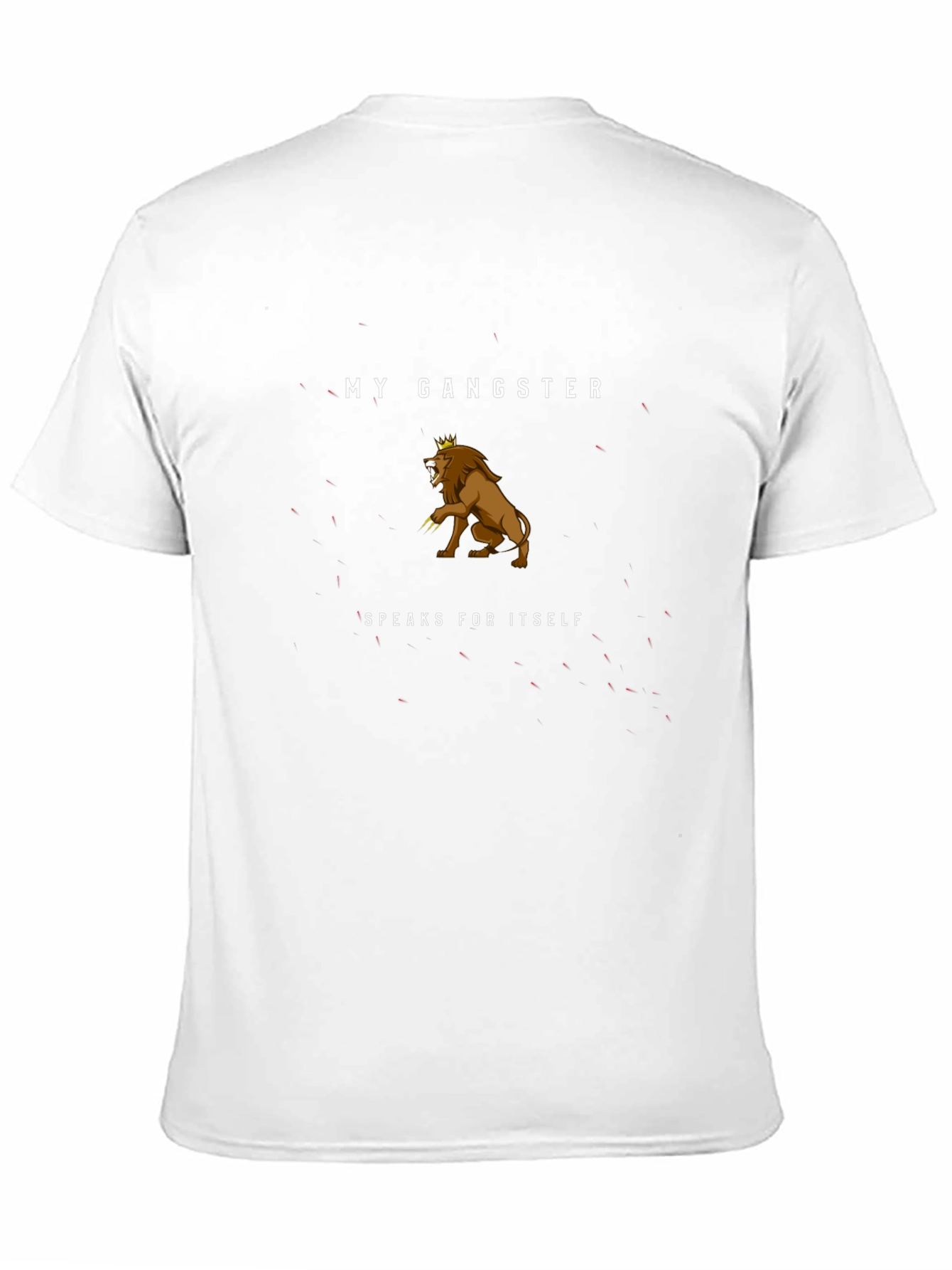 My Gangster Lion Graphic T-Shirt - Black