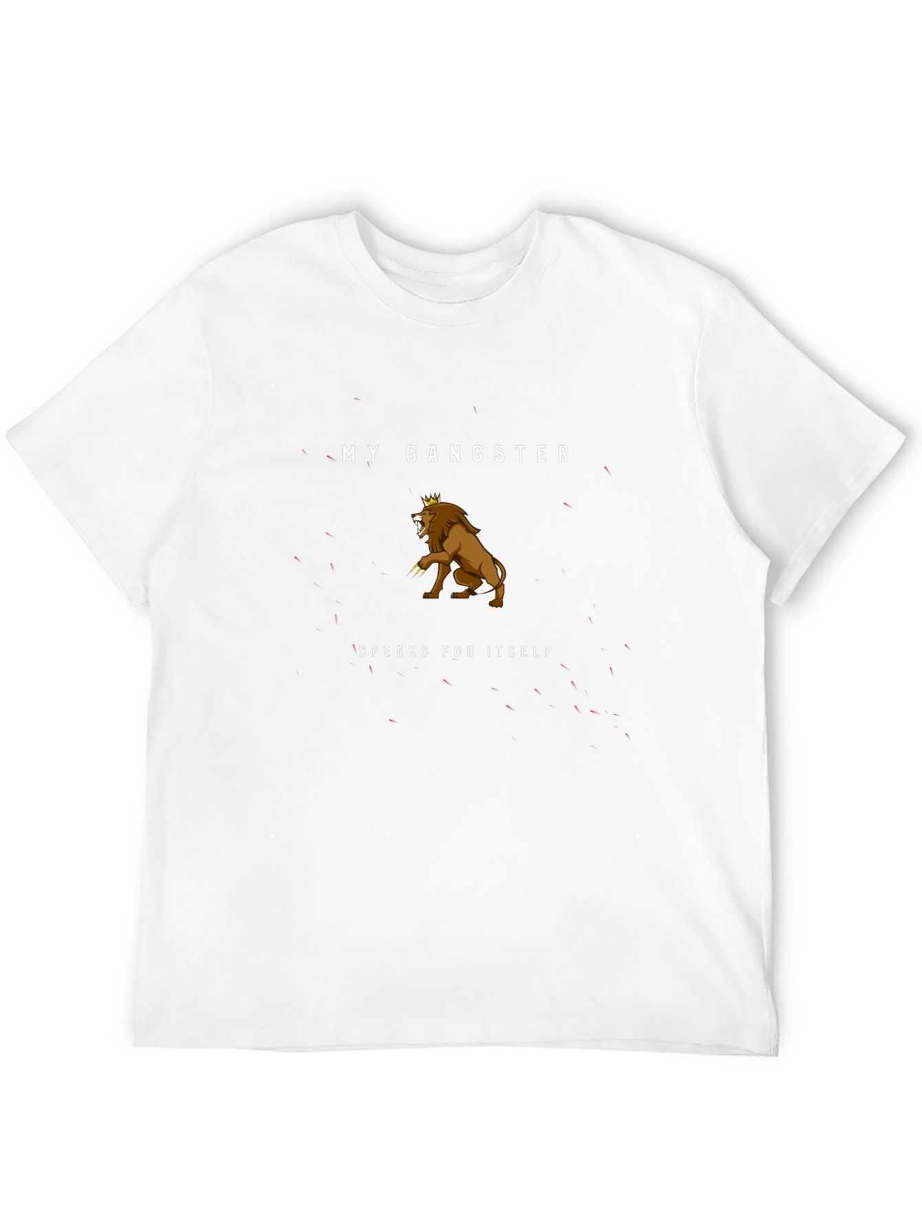 My Gangster Lion Graphic T-Shirt - Black