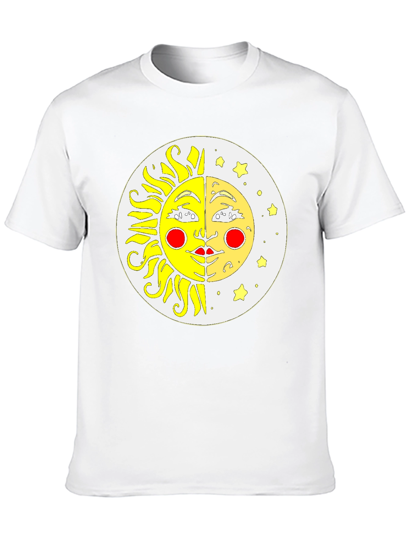 Celestial Sun and Moon Black T-Shirt