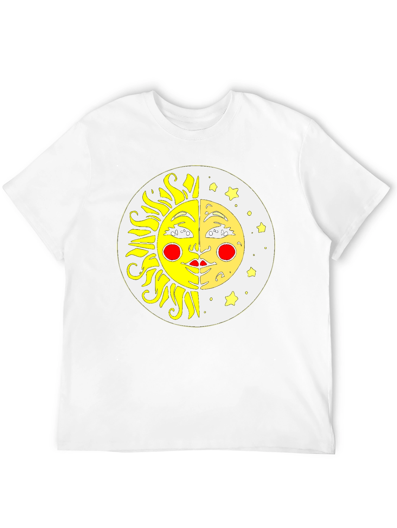 Celestial Sun and Moon Black T-Shirt