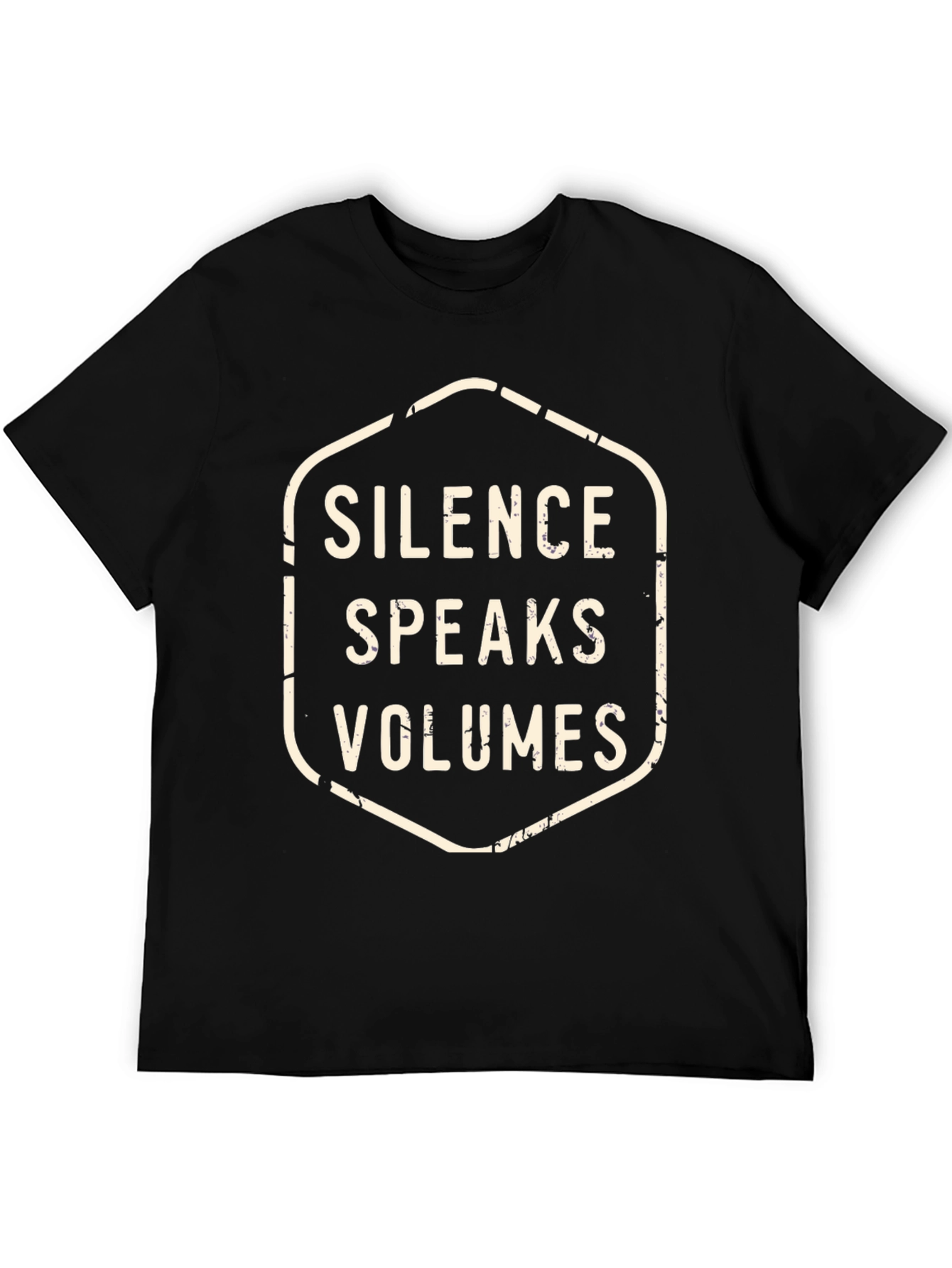 Silence Speaks Volumes Graphic Tee - Black