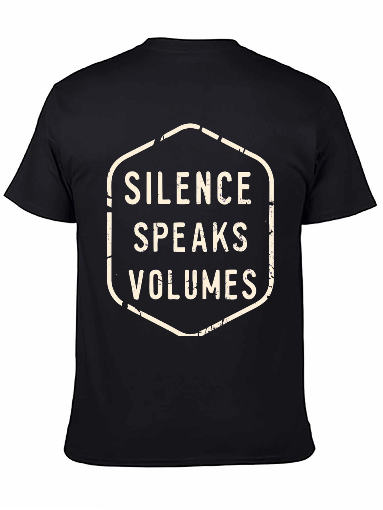Silence Speaks Volumes Graphic Tee - Black