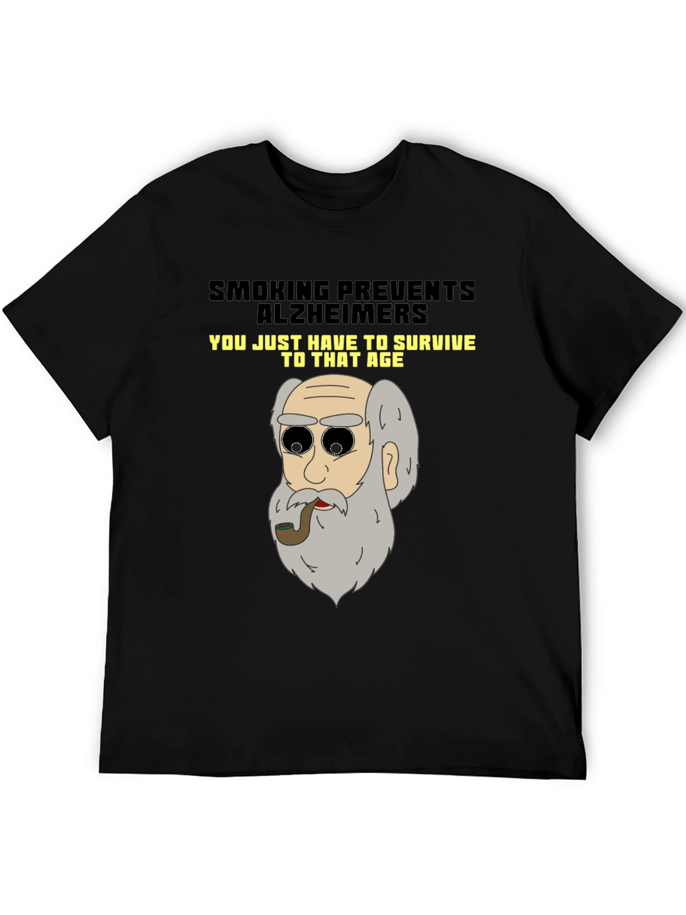 Smoking Prevents Alzheimers T-Shirt Funny Graphic Tee
