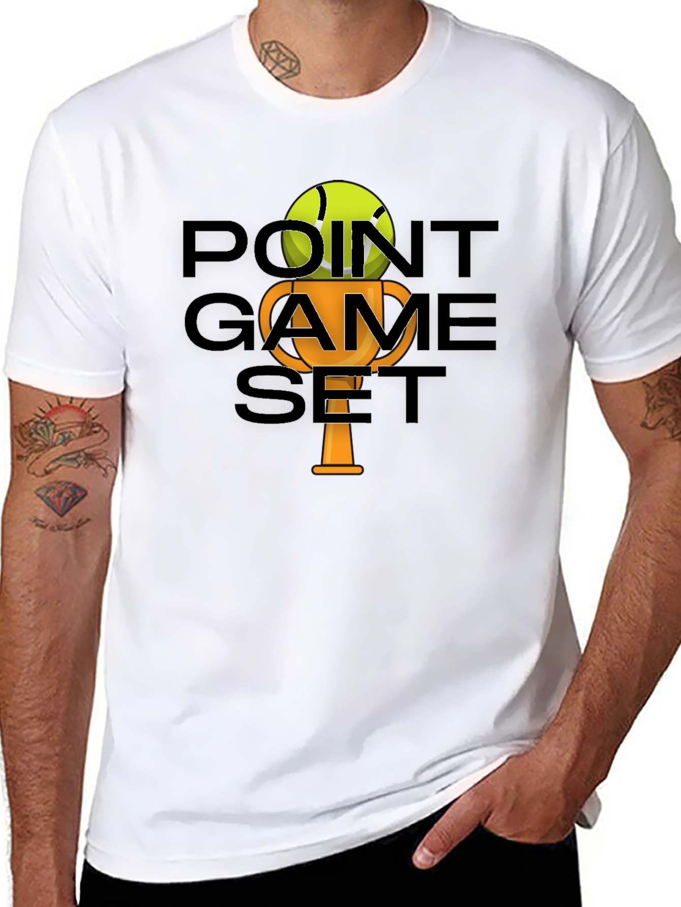 Point Game Set Graphic Tee - Tennis Lovers T-Shirt
